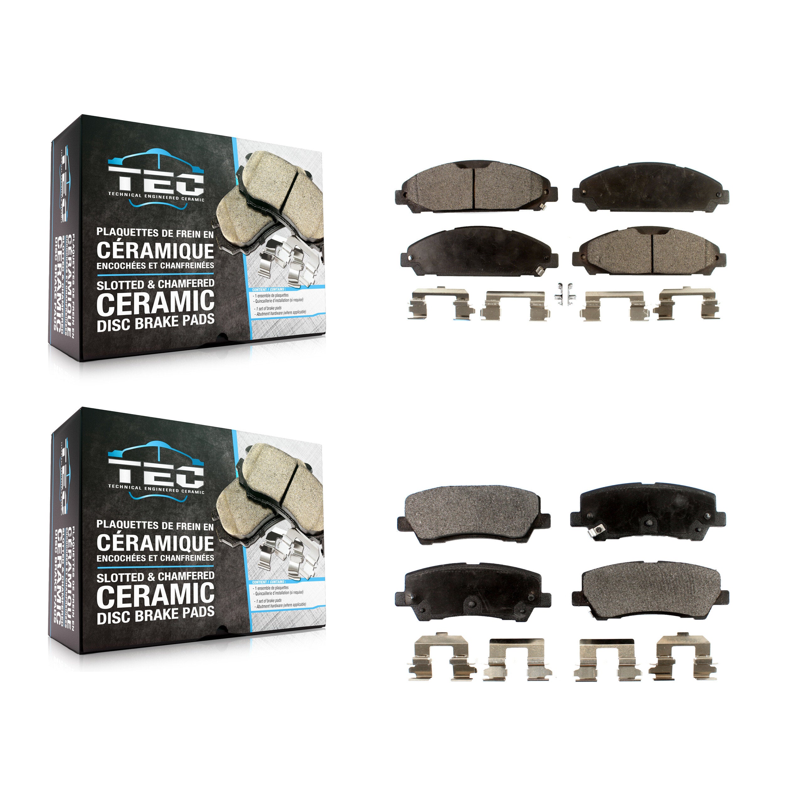 TEC KTC-100299 Disc Brake Pad for 2015-2017 Ford Mustang - Front and Rear