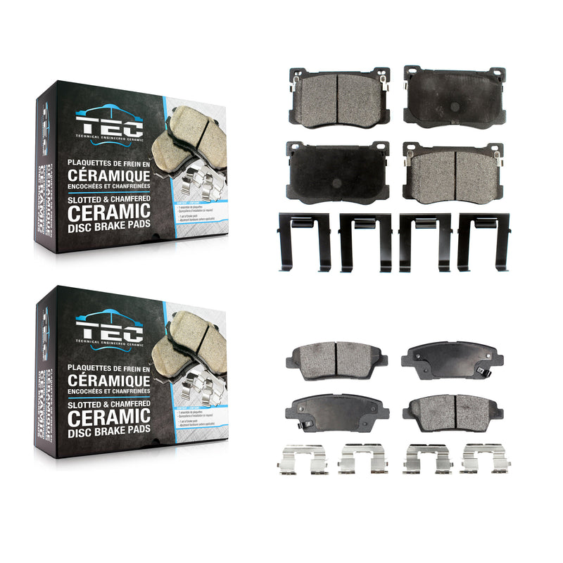 TEC KTC-100300 Disc Brake Pad for 2015-2017 Genesis G80, Hyundai Genesis, Kia K900 - Front and Rear