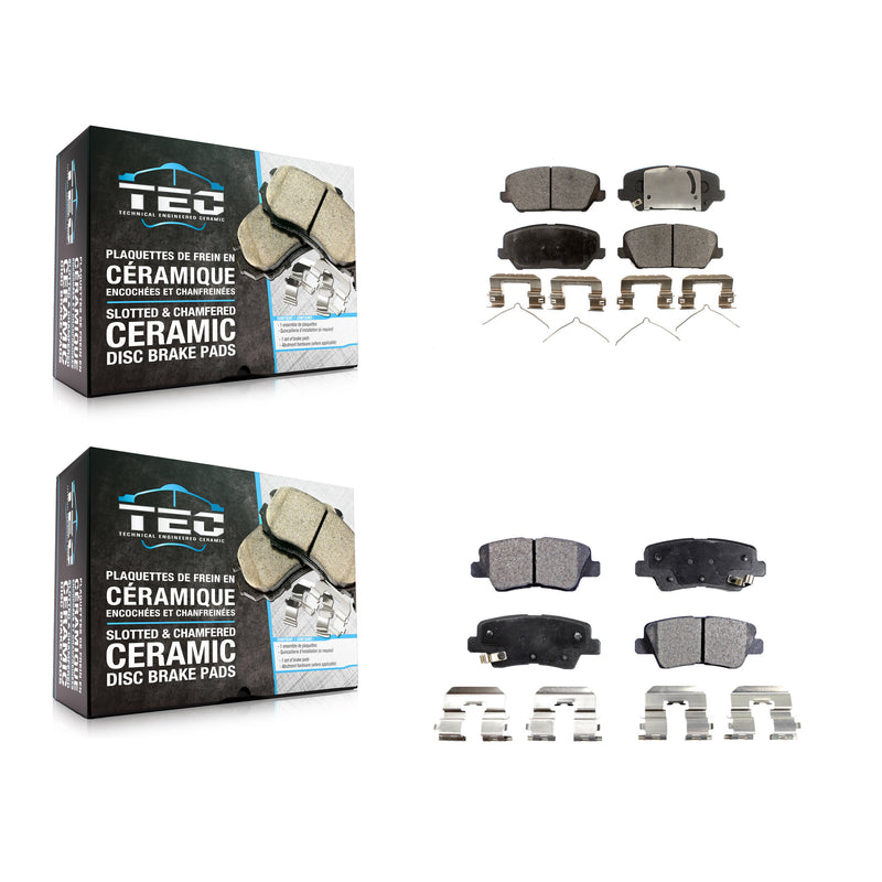 TEC KTC-100308 Disc Brake Pad for 2017 Kia Forte Koup - Front and Rear