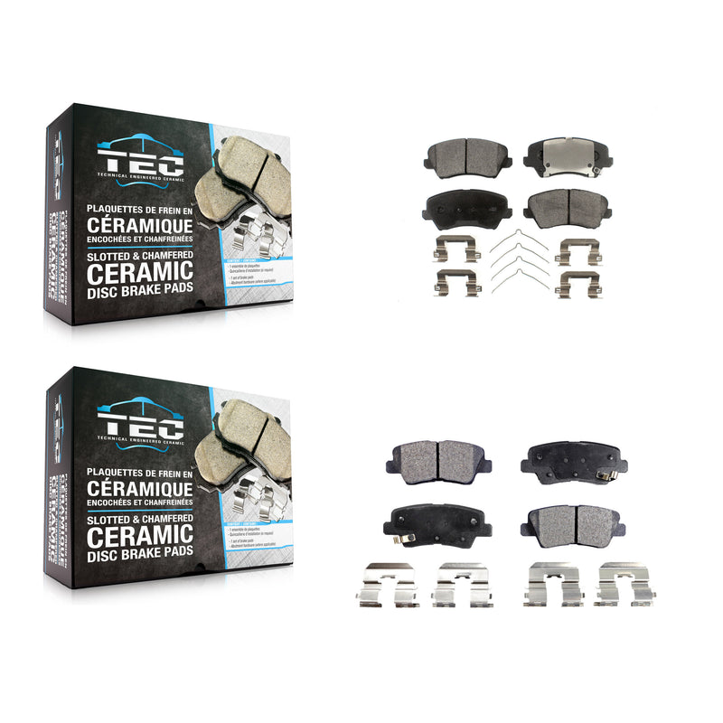 TEC KTC-100309 Disc Brake Pad for 2016-2017 Kia Forte Koup, Hyundai Elantra GT - Front and Rear