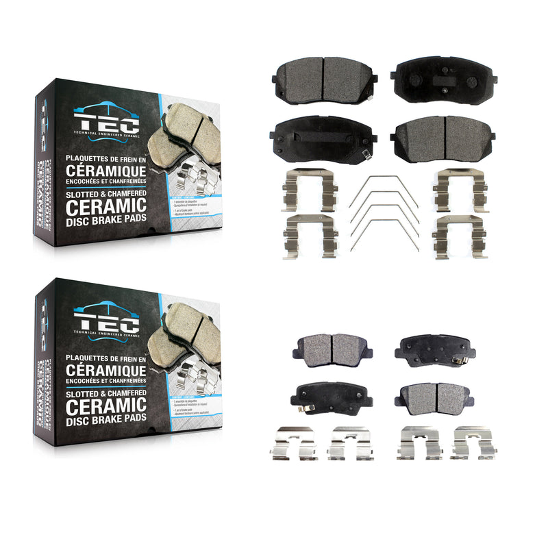 TEC KTC-100314 Disc Brake Pad for 2016 Hyundai Sonata - Front and Rear