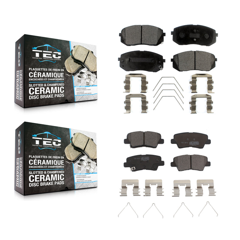 TEC KTC-100315 Disc Brake Pad for 2016-2024 Kia Forte, Hyundai Kona and More - Front and Rear