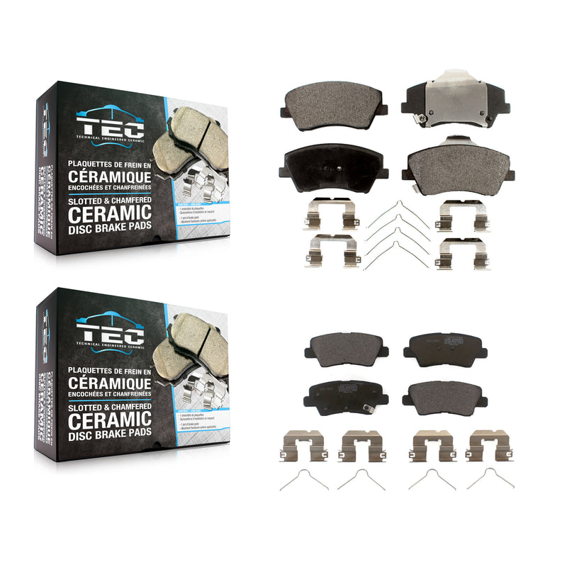 TEC KTC-100318 Disc Brake Pad for 2017-2022 Hyundai Elantra, Hyundai Ioniq, Kia Niro - Front and Rear