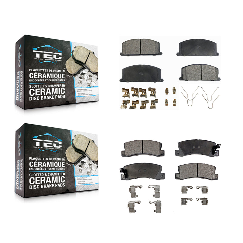 TEC KTC-100320 Disc Brake Pad for 1986-1992 Geo Prizm, Toyota Celica and More - Front and Rear
