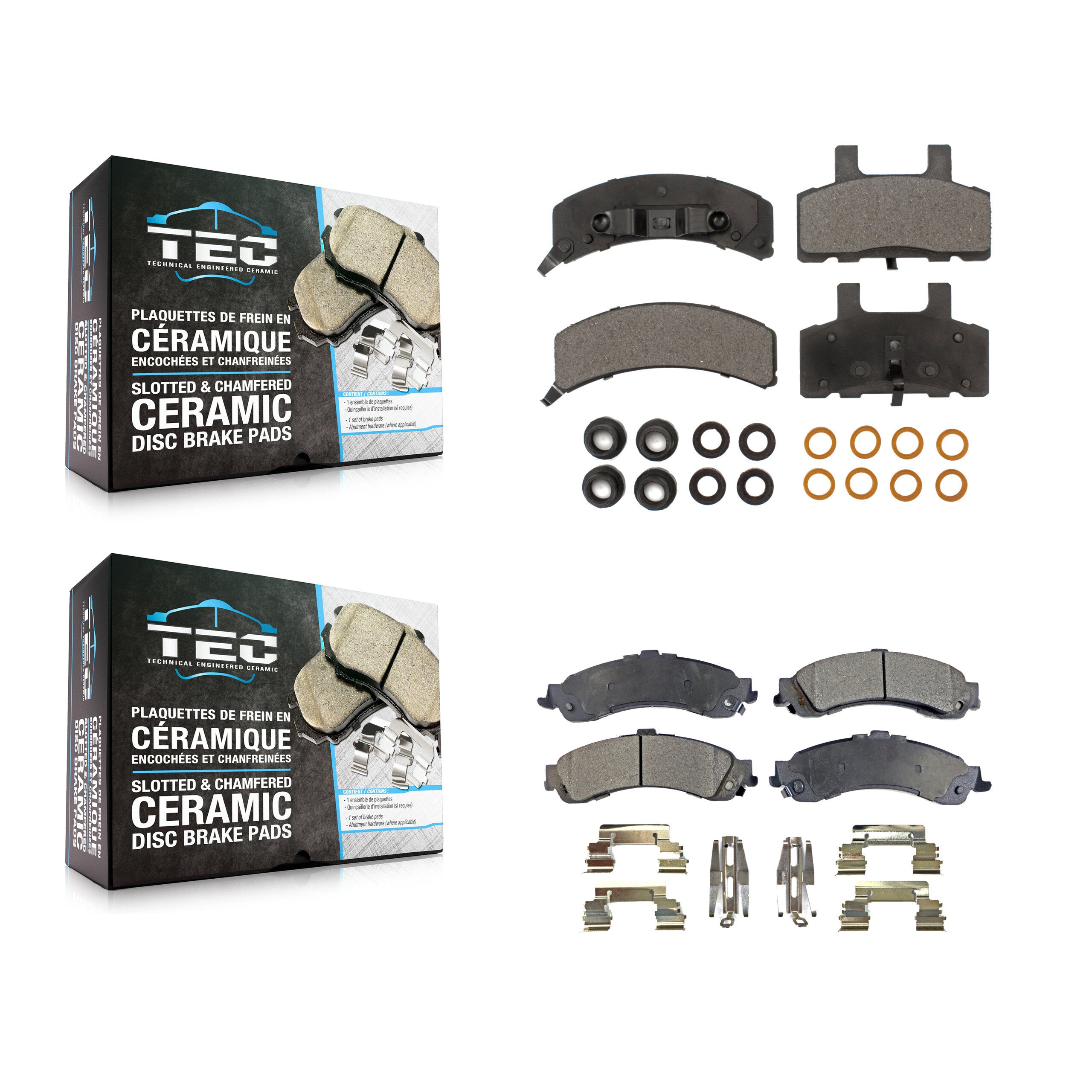 TEC KTC-100324 Disc Brake Pad for 2000 GMC Yukon - Front and Rear
