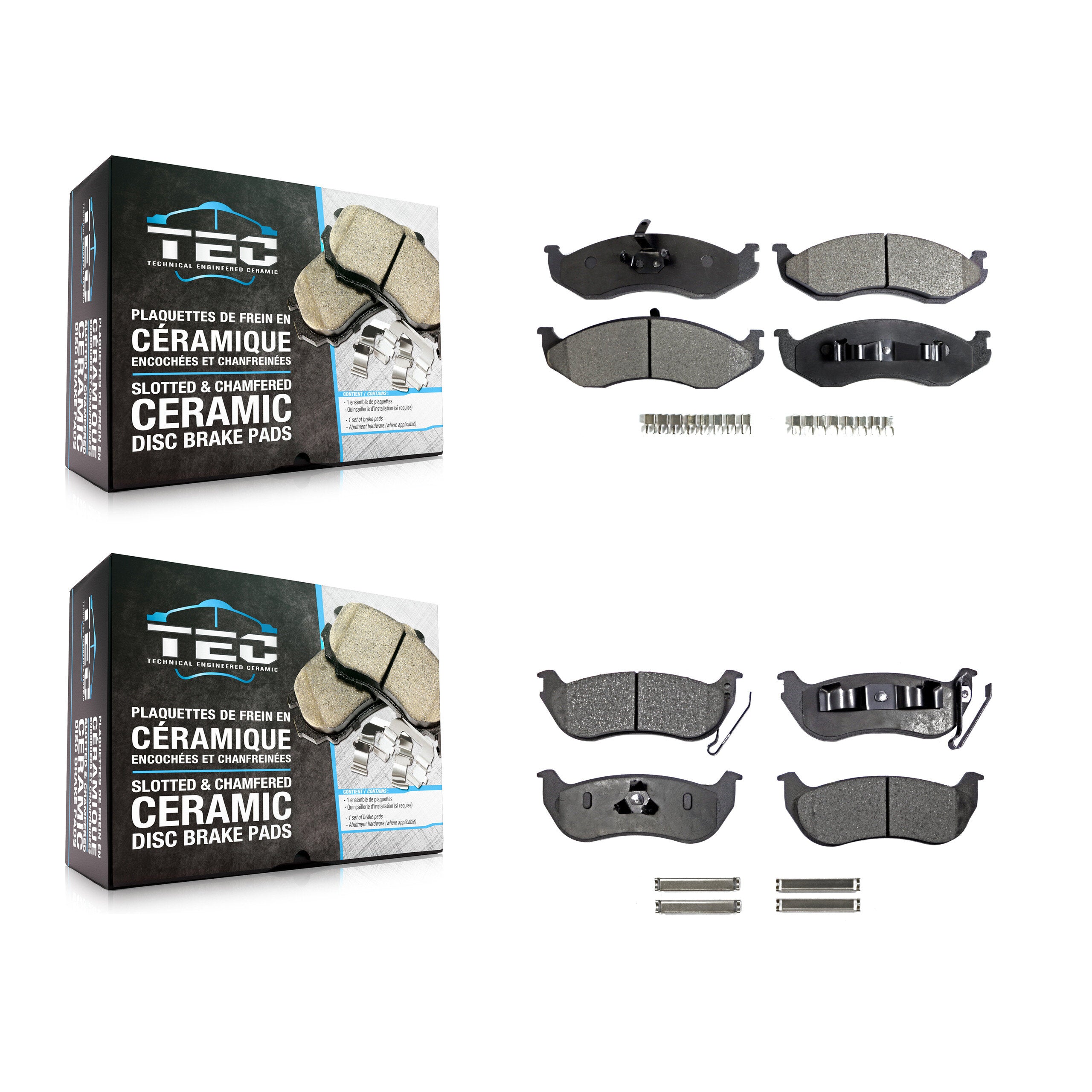 TEC KTC-100332 Disc Brake Pad for 2003-2006 Jeep TJ, Jeep Wrangler - Front and Rear