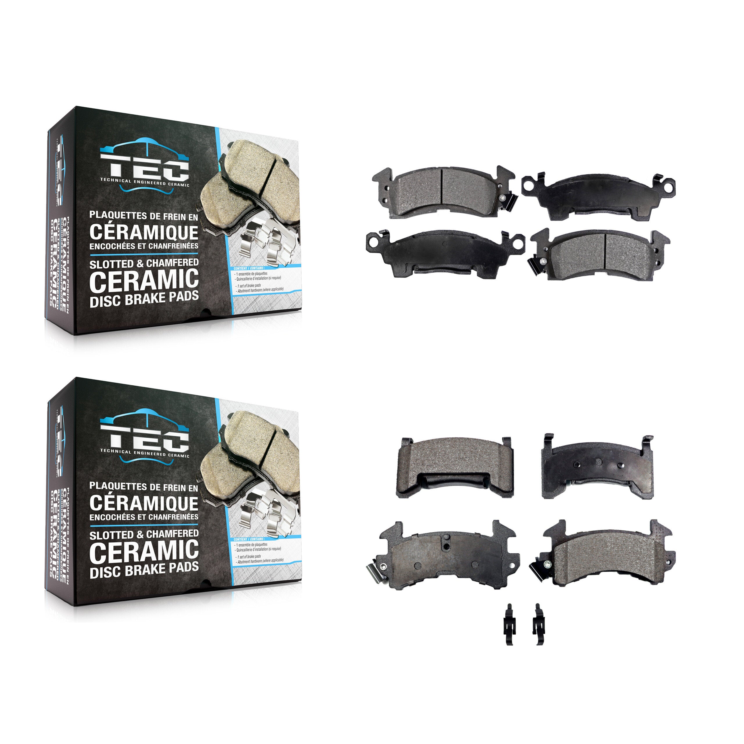 TEC KTC-100337 Disc Brake Pad for 1980-1984 Cadillac Commercial Chassis, Cadillac DeVille and More - Front and Rear
