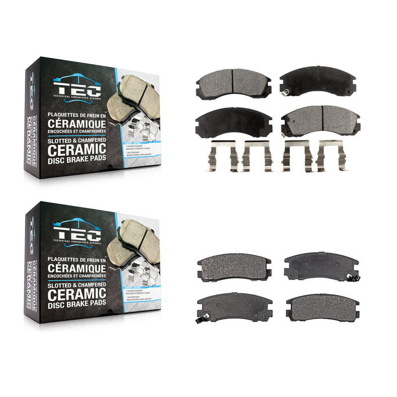 TEC KTC-100339 Disc Brake Pad for 1991-2000 Mitsubishi Eclipse, Mitsubishi Galant and More - Front and Rear
