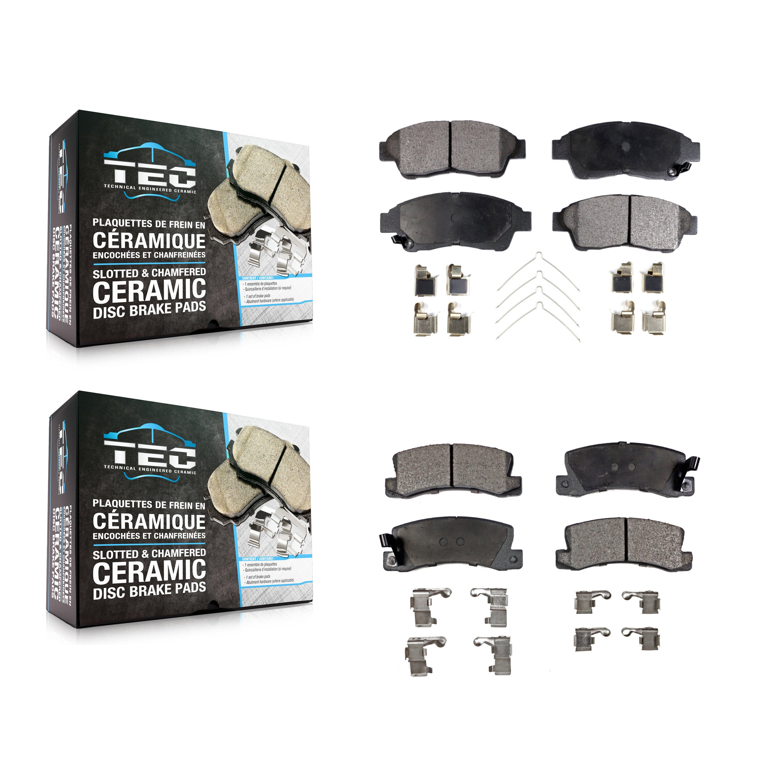 TEC KTC-100342 Disc Brake Pad for 1992-1999 Toyota Celica, Toyota Camry - Front and Rear