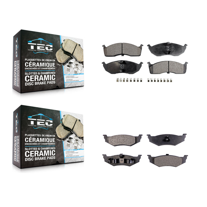 TEC KTC-100343 Disc Brake Pad for 1995-2004 Dodge Intrepid, Chrysler 300M and More - Front and Rear