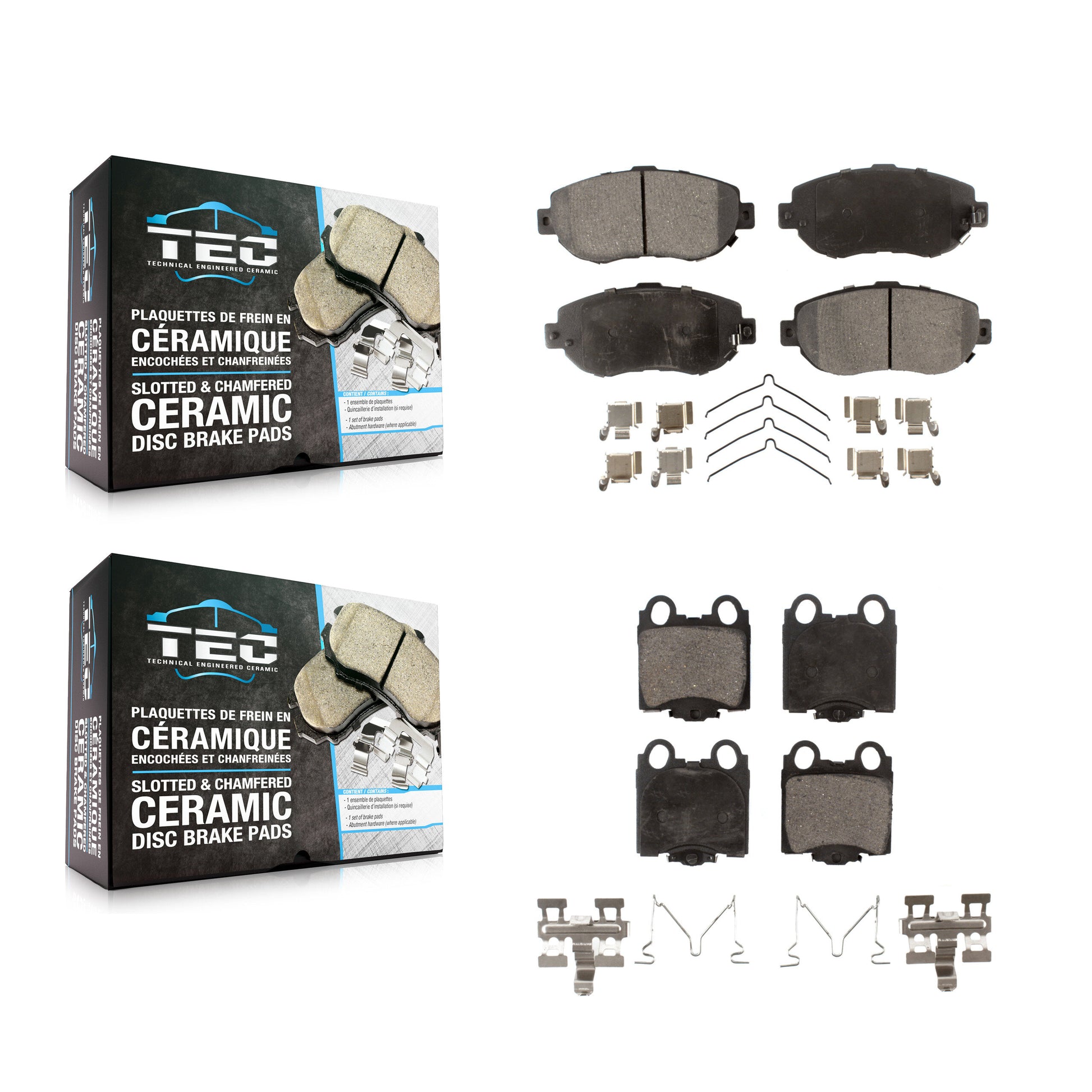 TEC KTC-100347 Disc Brake Pad for 1998-2010 Lexus SC430, Lexus GS430 and More - Front and Rear