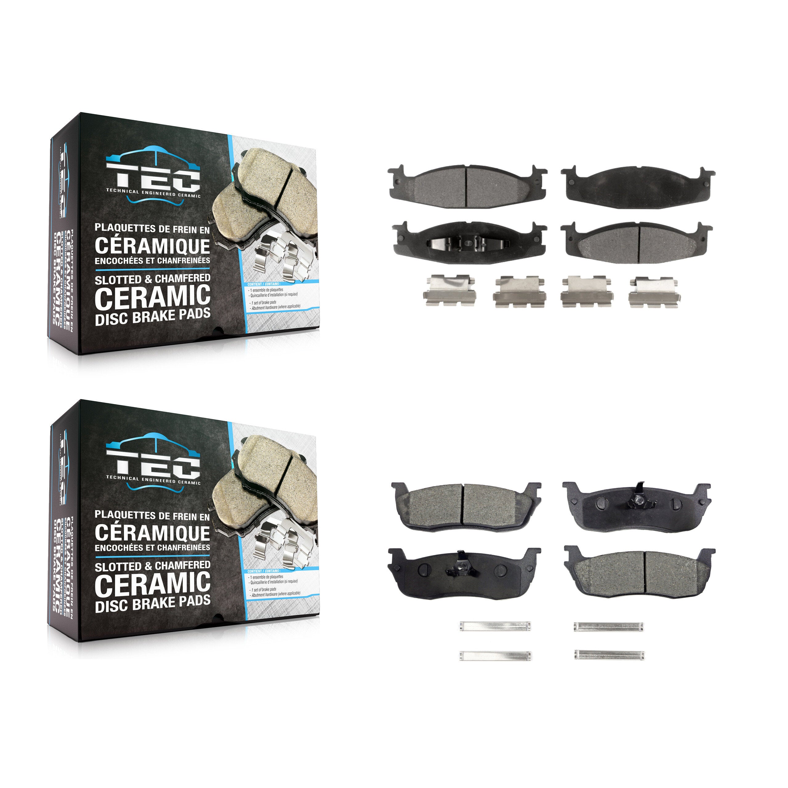 TEC KTC-100348 Disc Brake Pad for 1996 Ford F-150 - Front and Rear