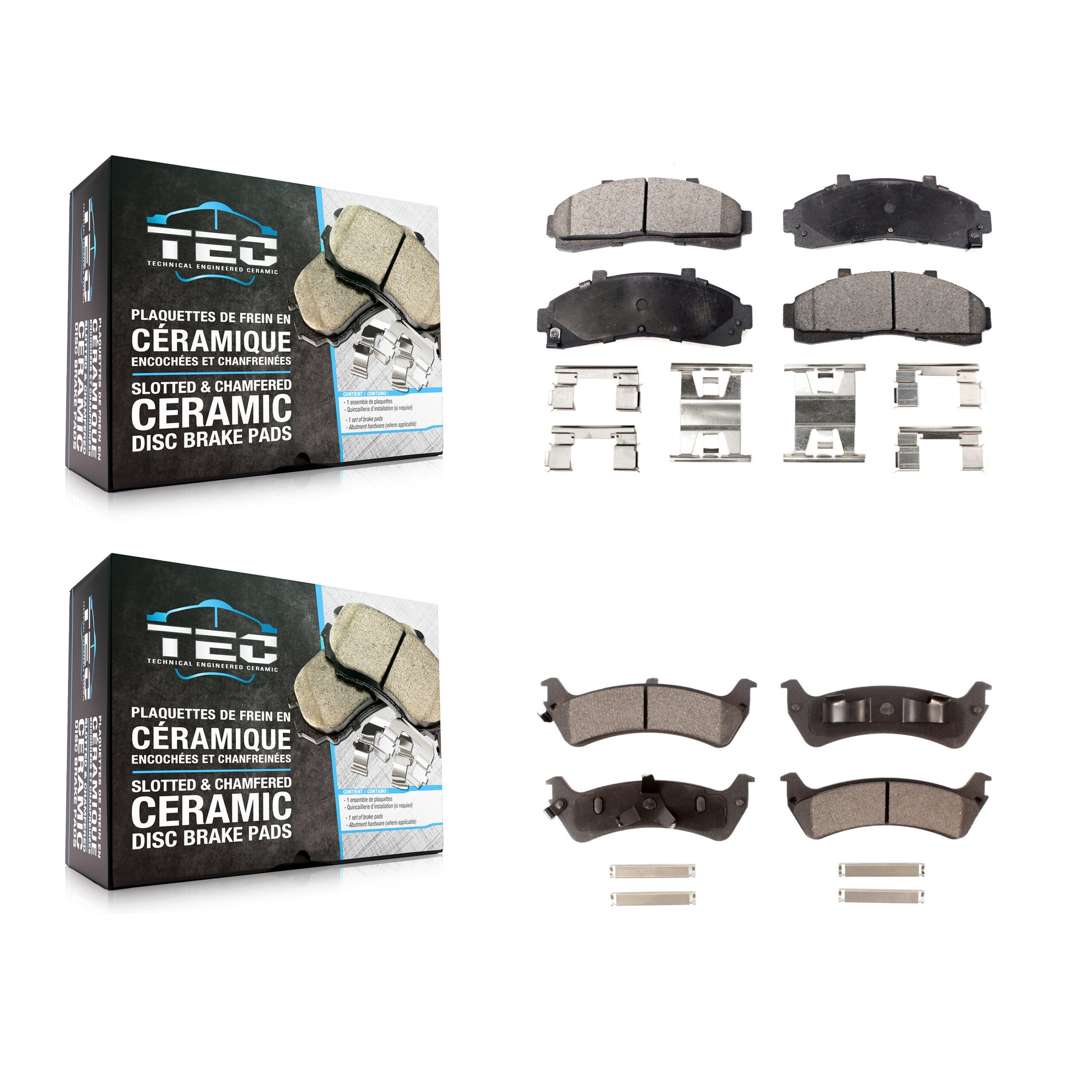 TEC KTC-100352 Disc Brake Pad for 1995-2002 Ford Explorer, Ford Ranger, Mercury Mountaineer - Front and Rear