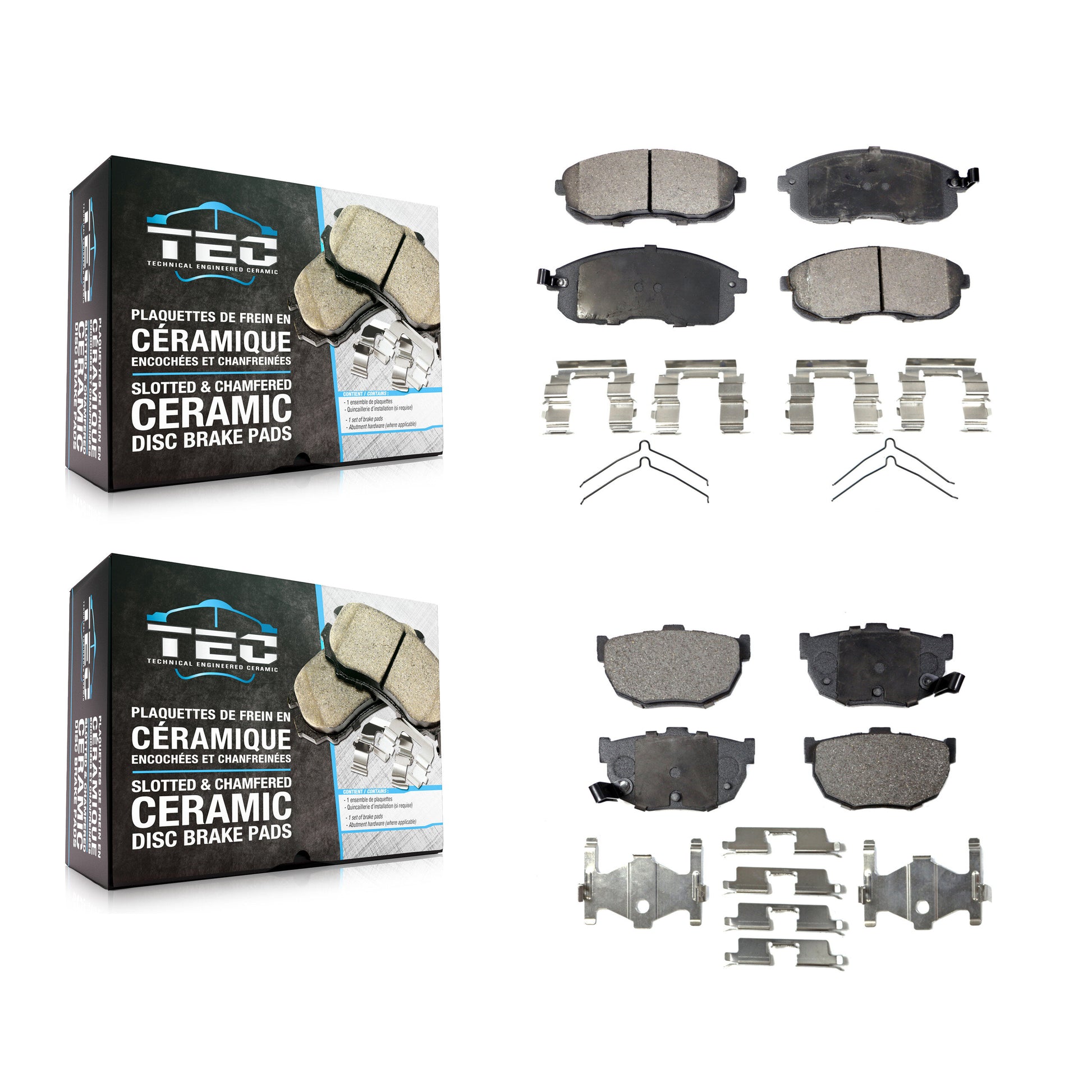TEC KTC-100353 Disc Brake Pad for 1989-1990 Nissan Maxima - Front and Rear
