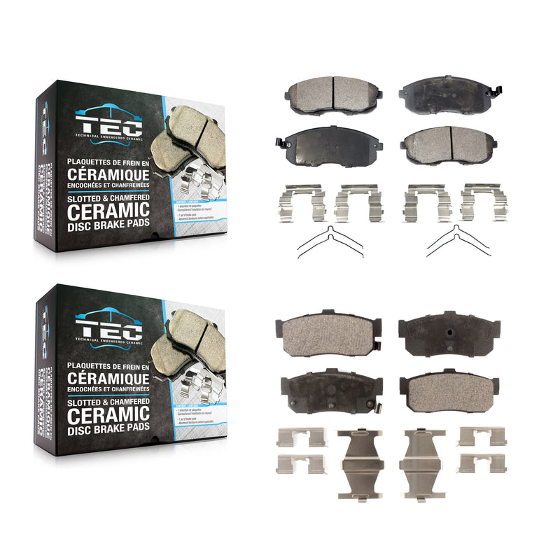 TEC KTC-100354 Disc Brake Pad for 1991-2001 INFINITI G20, Nissan Sentra and More - Front and Rear