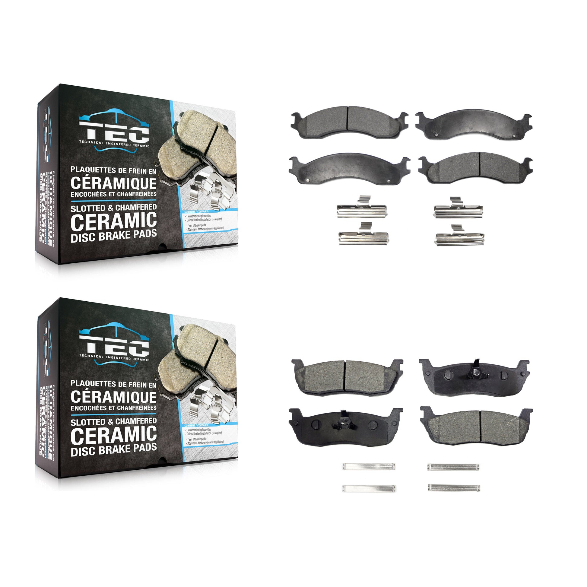 TEC KTC-100357 Disc Brake Pad for 1997-1999 Ford F-250, Ford F-250 HD - Front and Rear