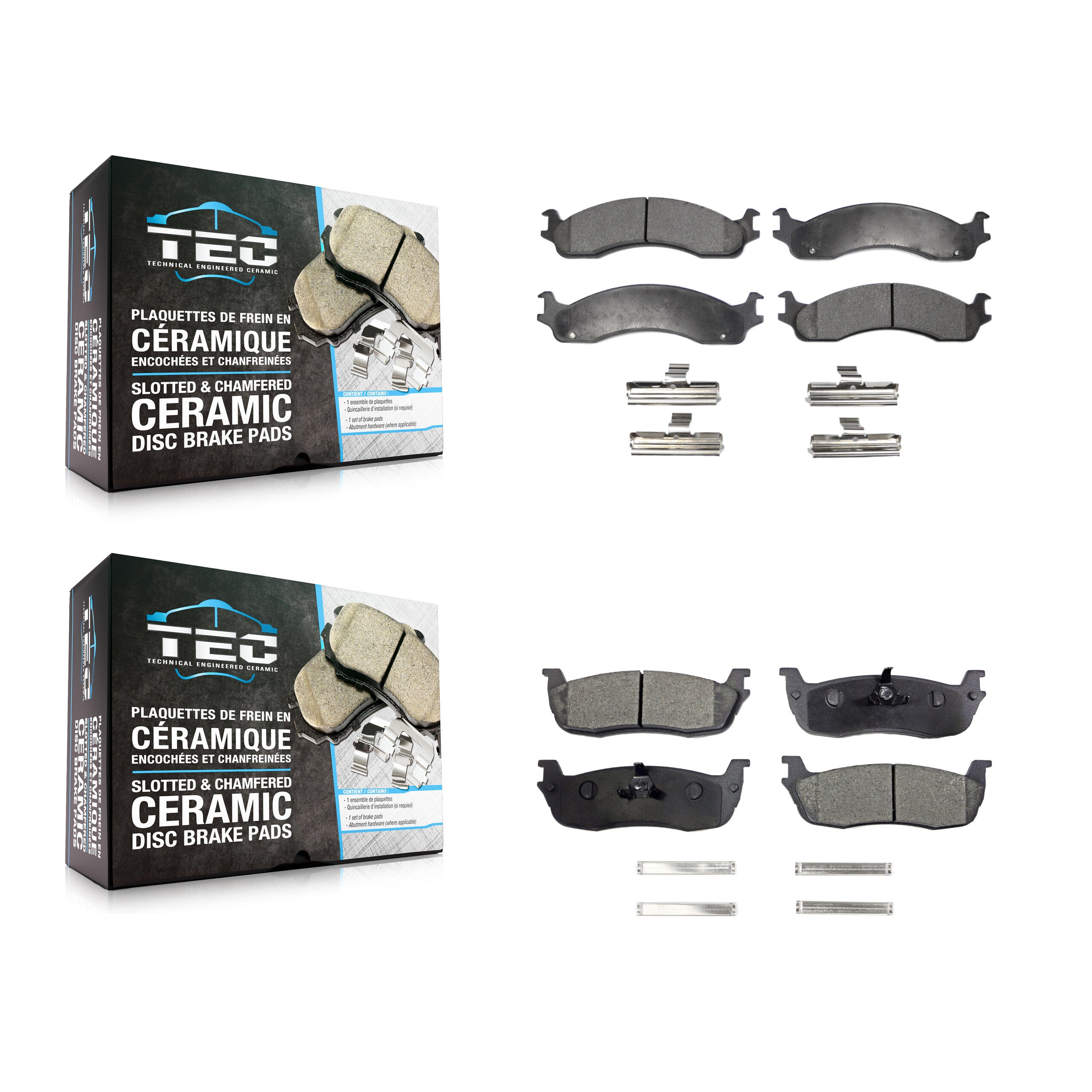 TEC KTC-100357 Disc Brake Pad for 1997-1999 Ford F-250, Ford F-250 HD - Front and Rear
