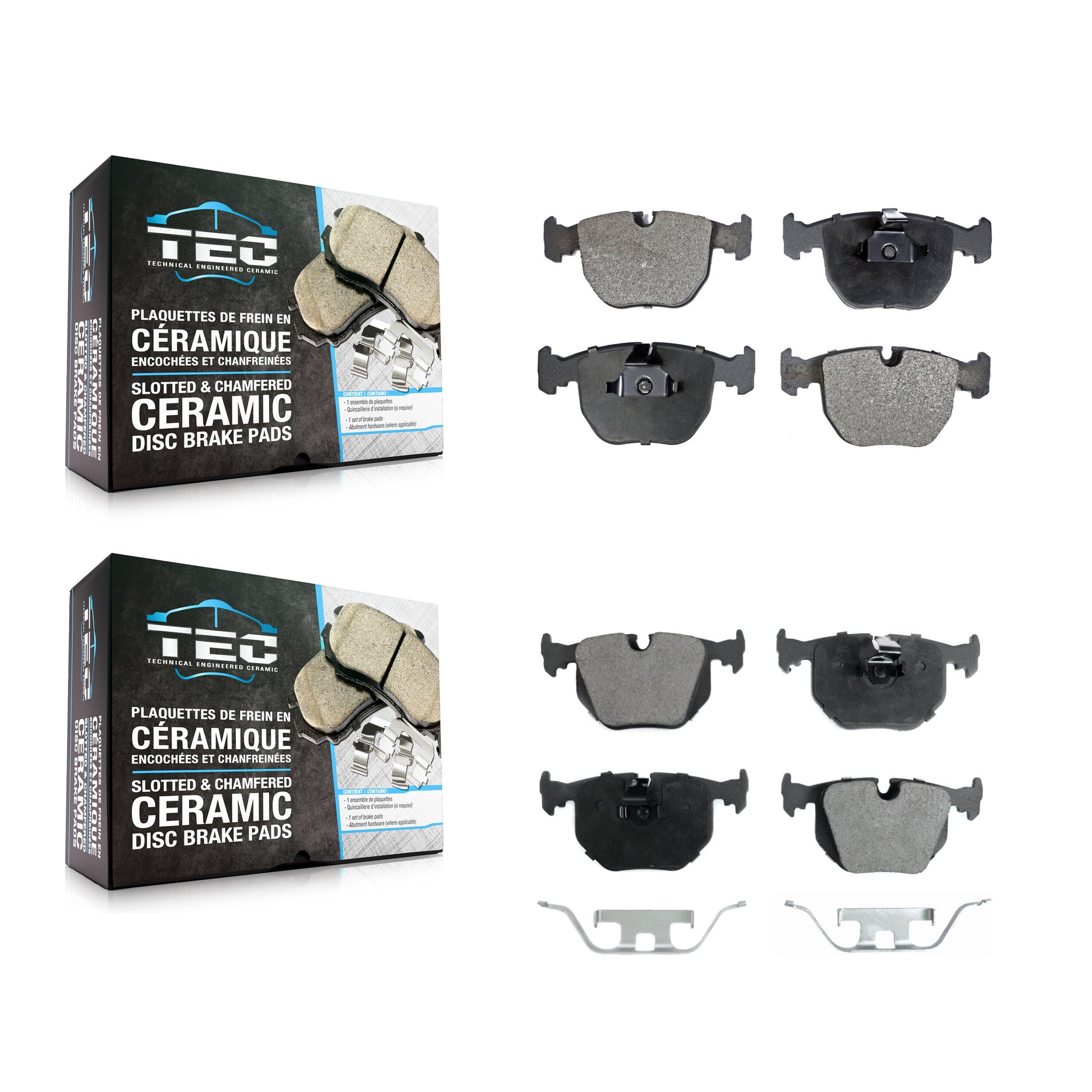 TEC KTC-100360 Disc Brake Pad for 1995-2006 BMW X5, Land Rover Range Rover and More - Front and Rear