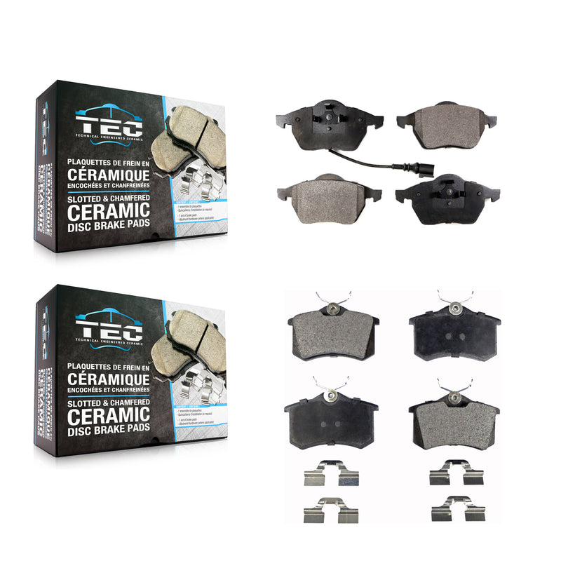 TEC KTC-100361 Disc Brake Pad for 1996-2010 Volkswagen Beetle, Volkswagen Golf and More - Front and Rear