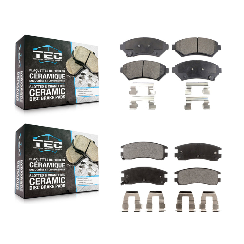 TEC KTC-100364 Disc Brake Pad for 1997-2005 Chevrolet Venture, Pontiac Bonneville and More - Front and Rear