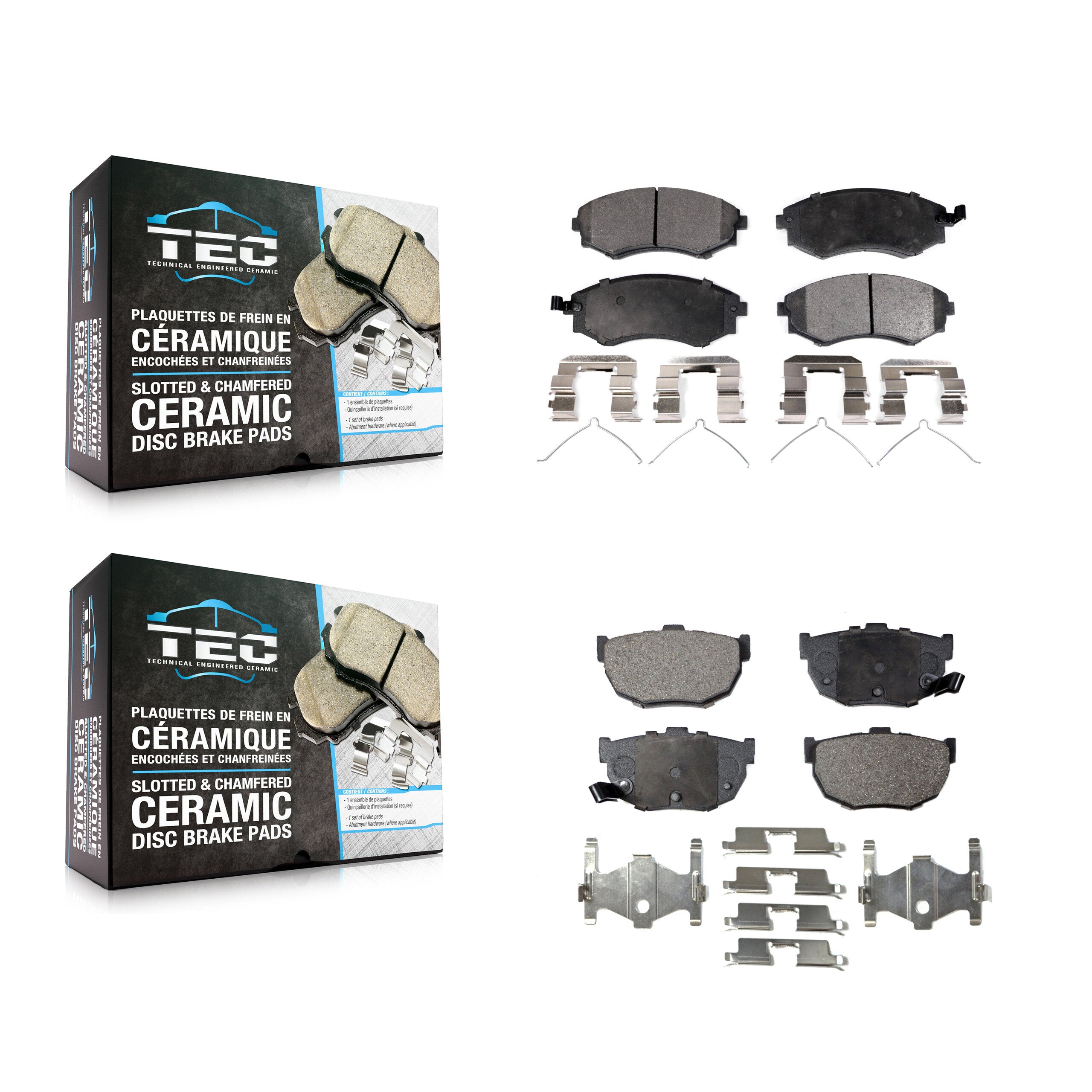 TEC KTC-100365 Disc Brake Pad for 1994-2006 Hyundai Elantra, Hyundai Tiburon - Front and Rear
