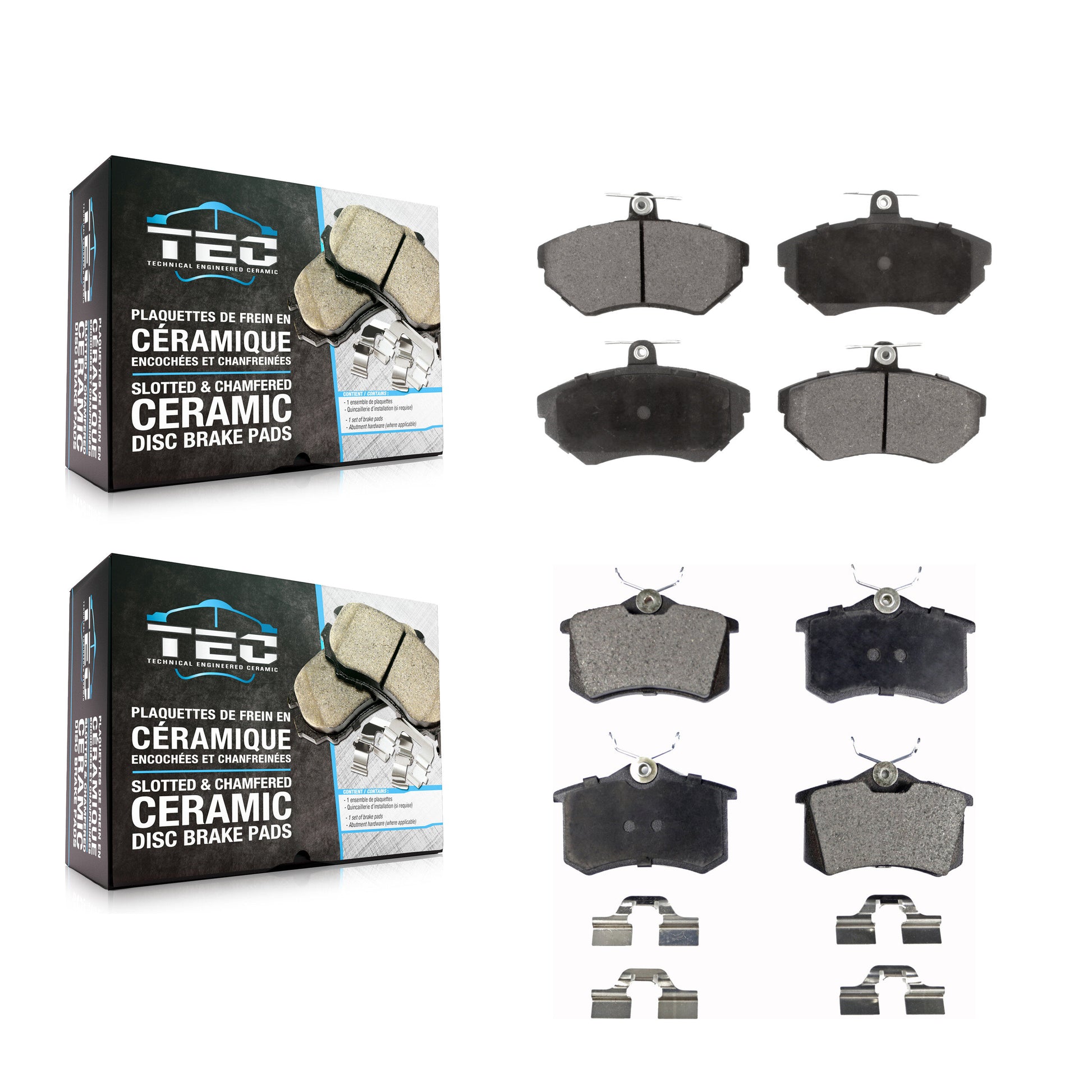 TEC KTC-100369 Disc Brake Pad for 1993-1999 Volkswagen Golf, Volkswagen Passat - Front and Rear