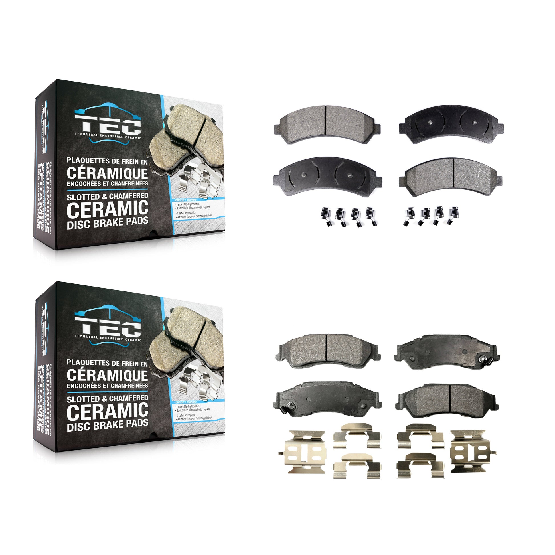 TEC KTC-100378 Disc Brake Pad for 1997-2005 Chevrolet S10, GMC Sonoma and More - Front and Rear