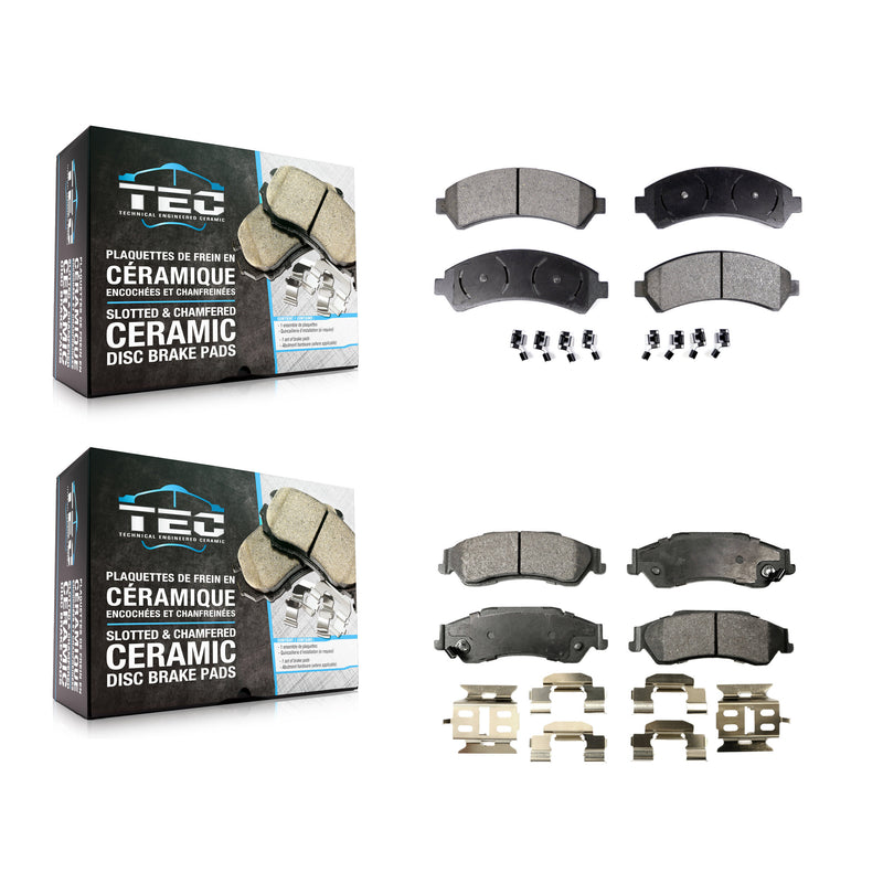 TEC KTC-100378 Disc Brake Pad for 1997-2005 Chevrolet S10, GMC Sonoma and More - Front and Rear