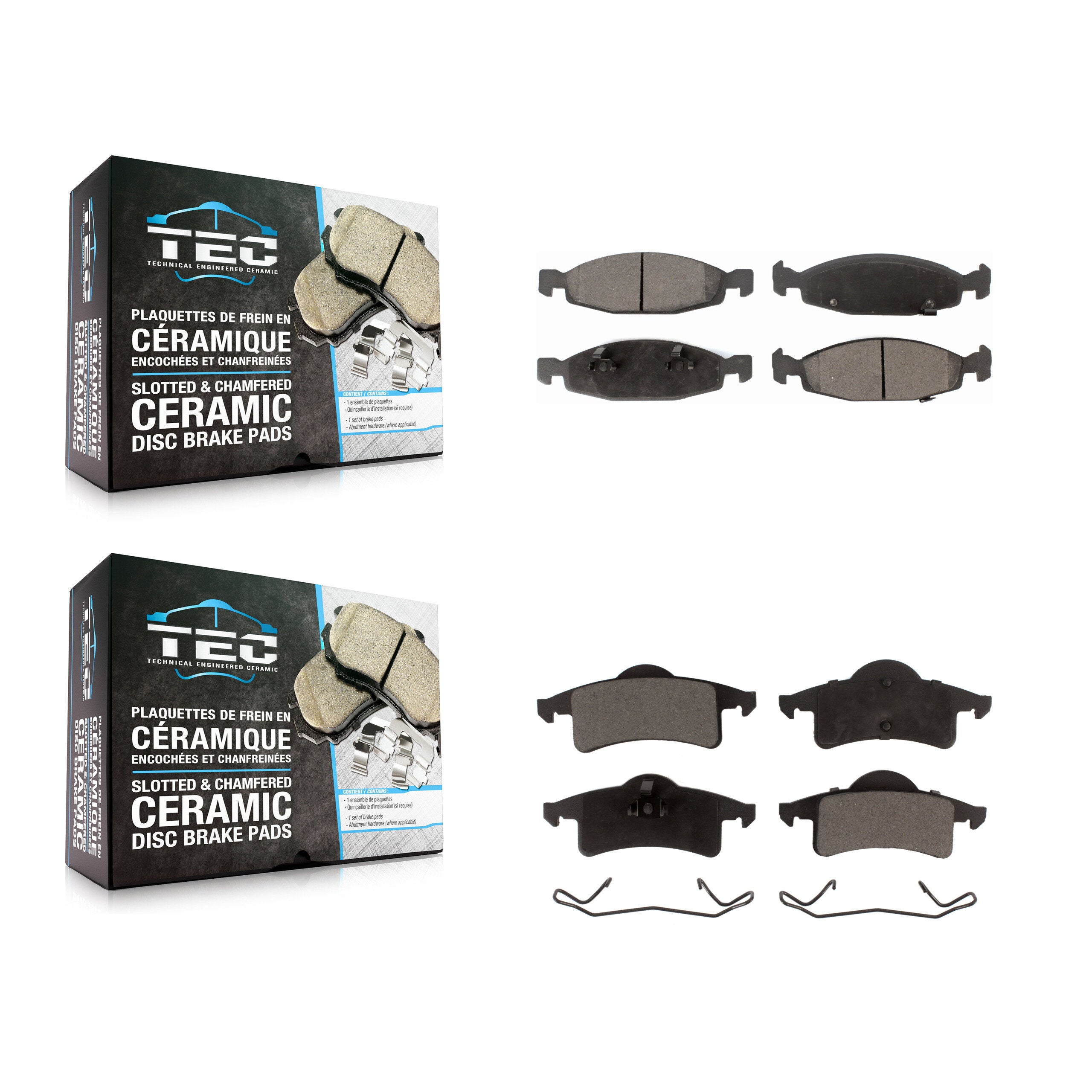 Front Rear Ceramic Brake Pads Kit For Jeep Grand Cherokee KTC-100398