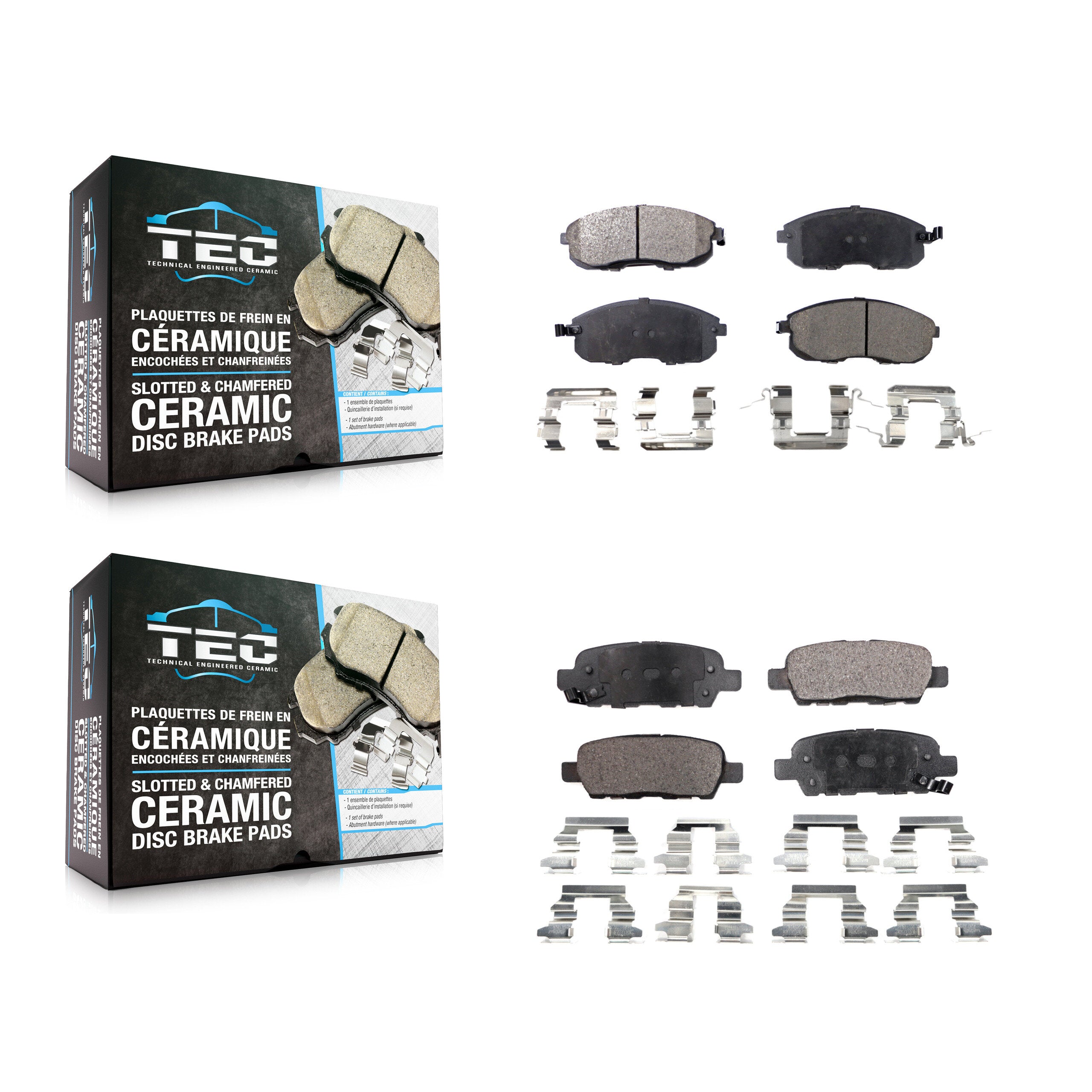 Front Rear Ceramic Brake Pad Kit For Nissan Sentra Altima Juke 350Z INFINITI G35
