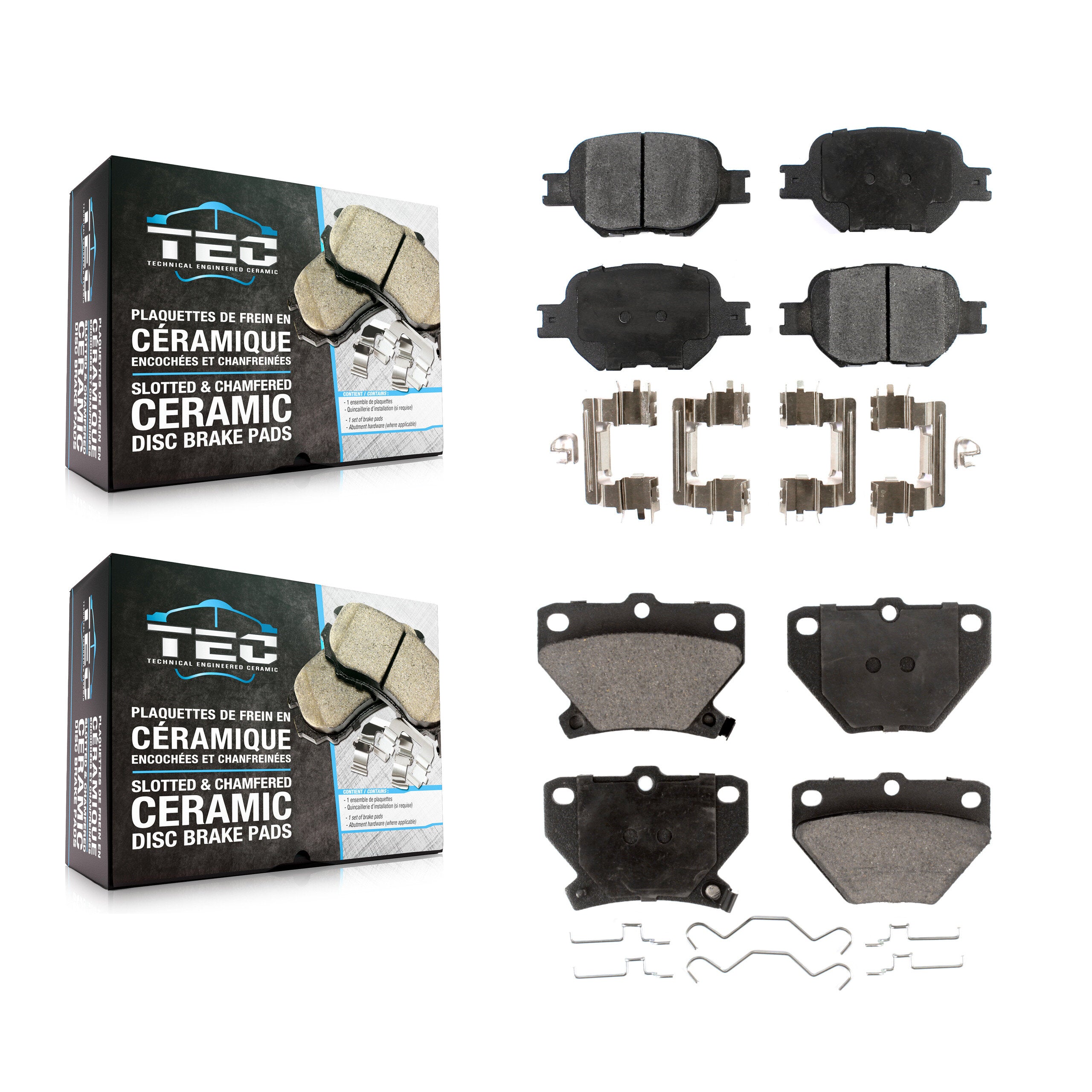 Front Rear Ceramic Brake Pads Kit For Toyota Celica KTC-100408
