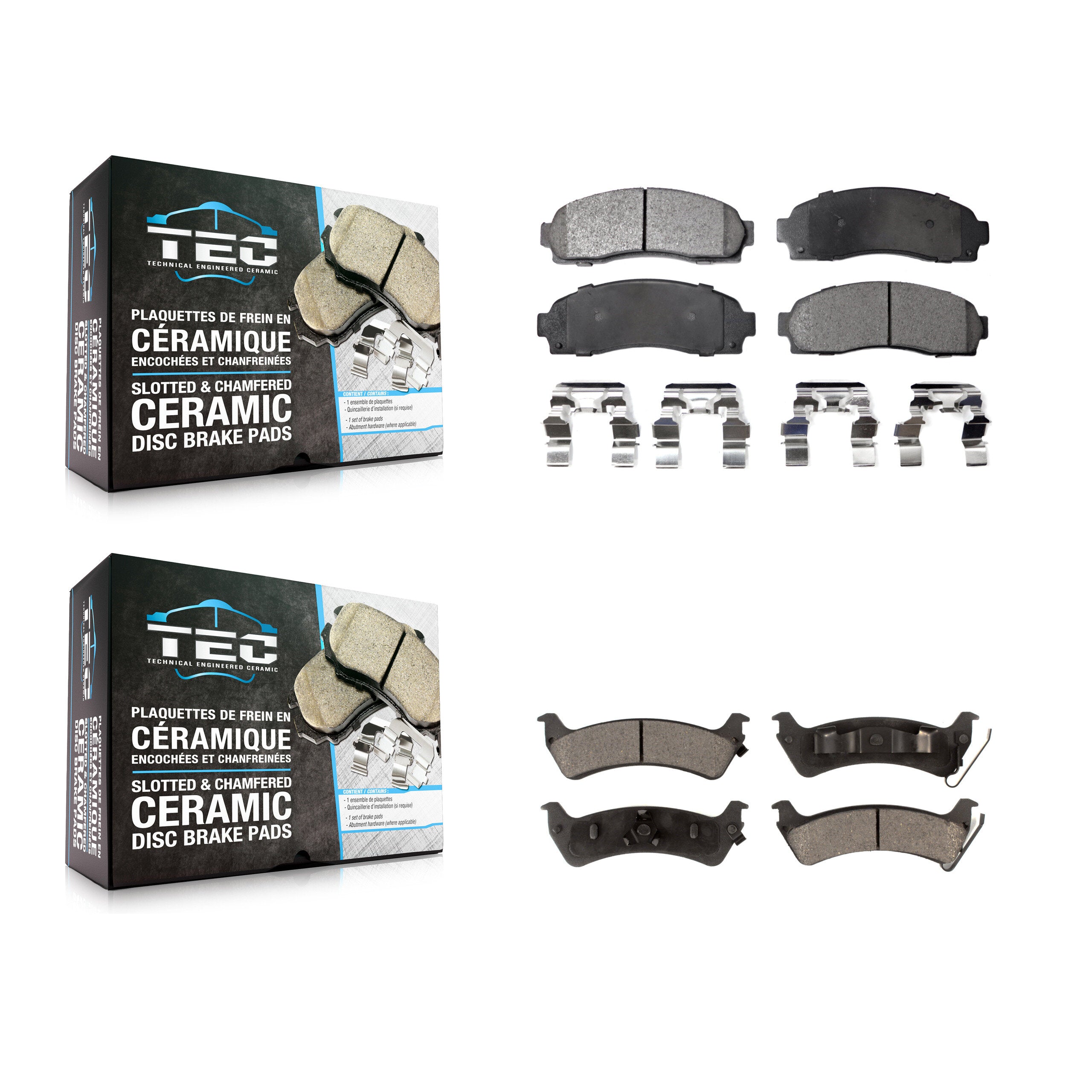 Front Rear Ceramic Brake Pads Kit For Ford Explorer Sport Trac KTC-100414