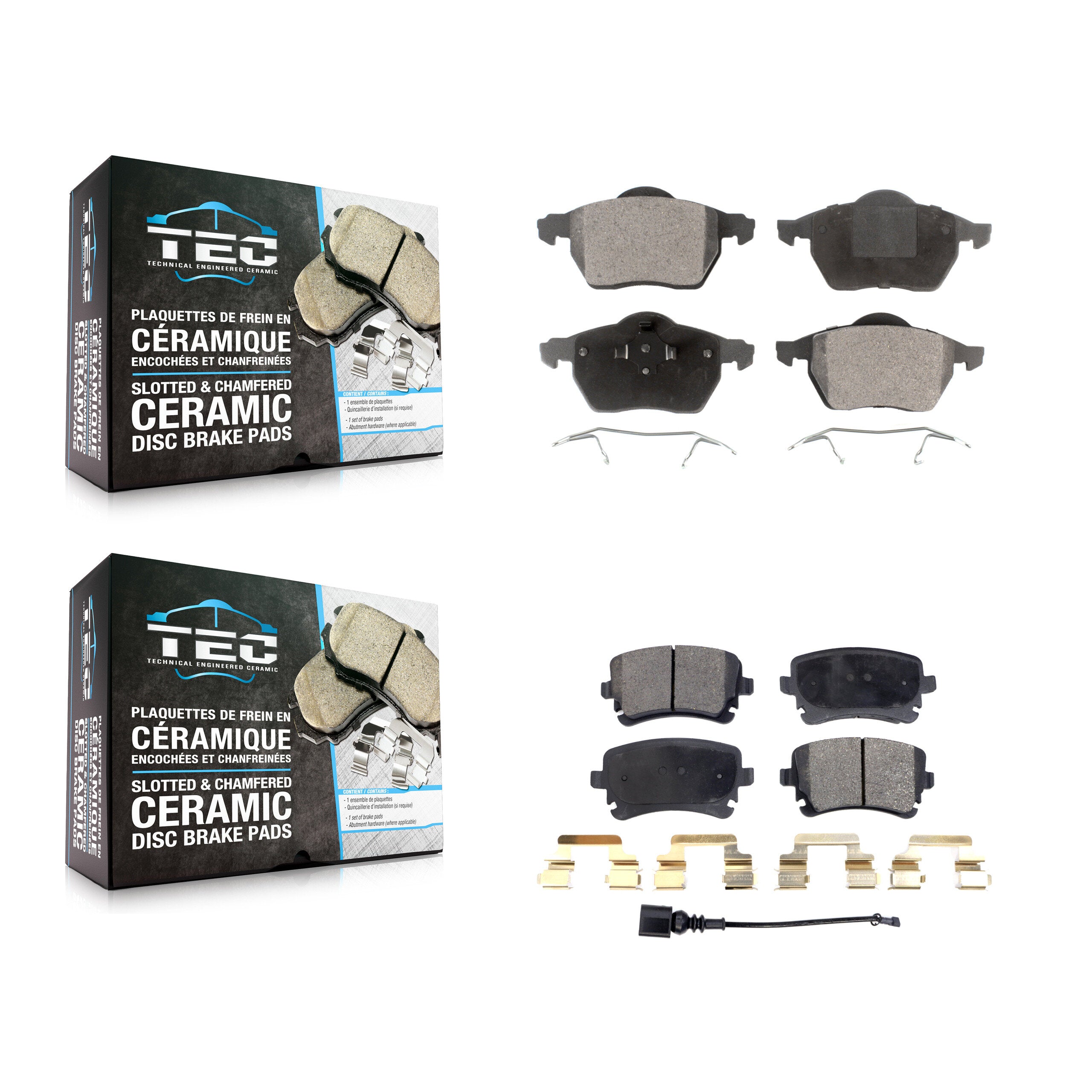 Front Rear Ceramic Brake Pads Kit For Audi RS6 With 312mm Diameter Rotor