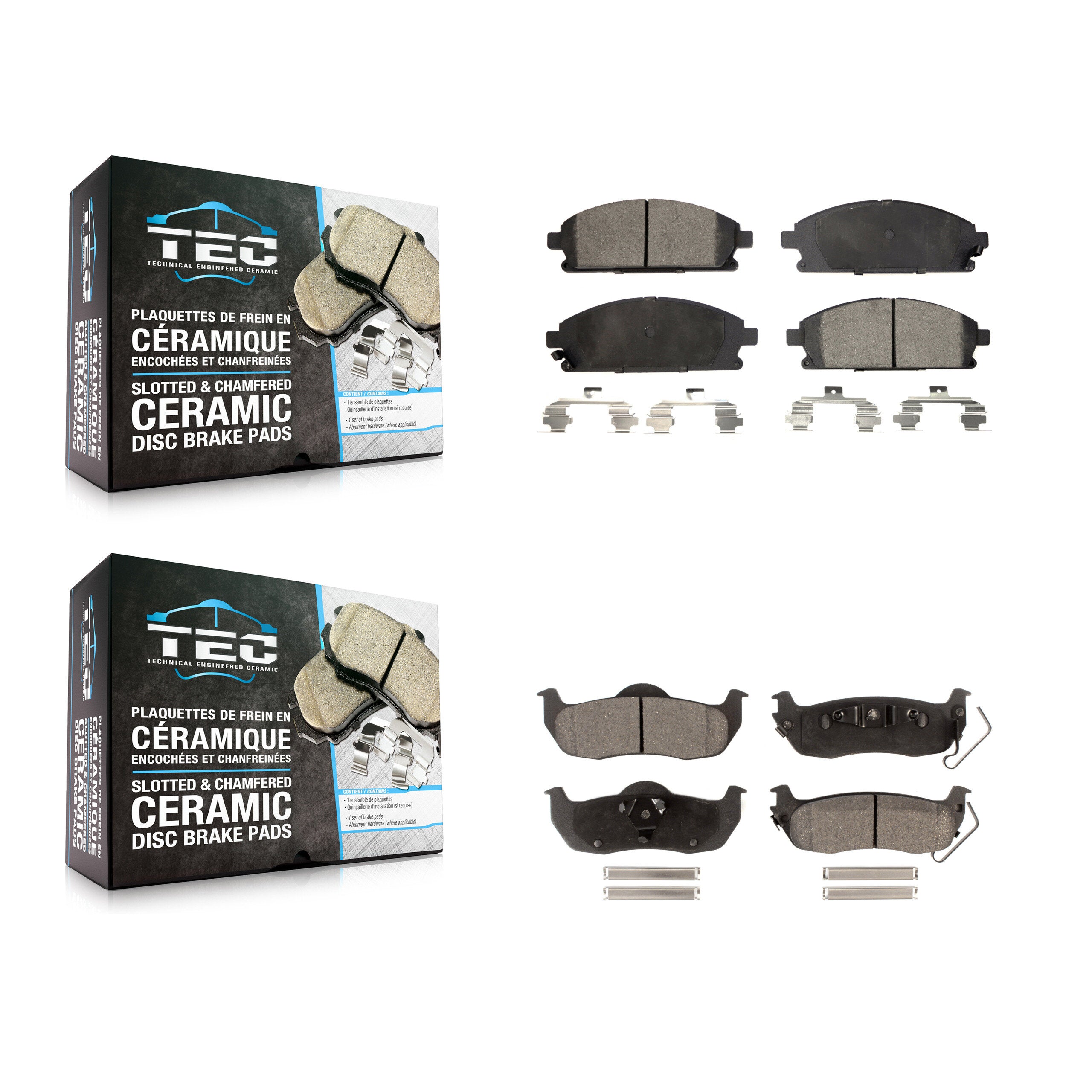 Front Rear Ceramic Brake Pads Kit For 2004 Nissan Pathfinder To 07 04 KTC-100433