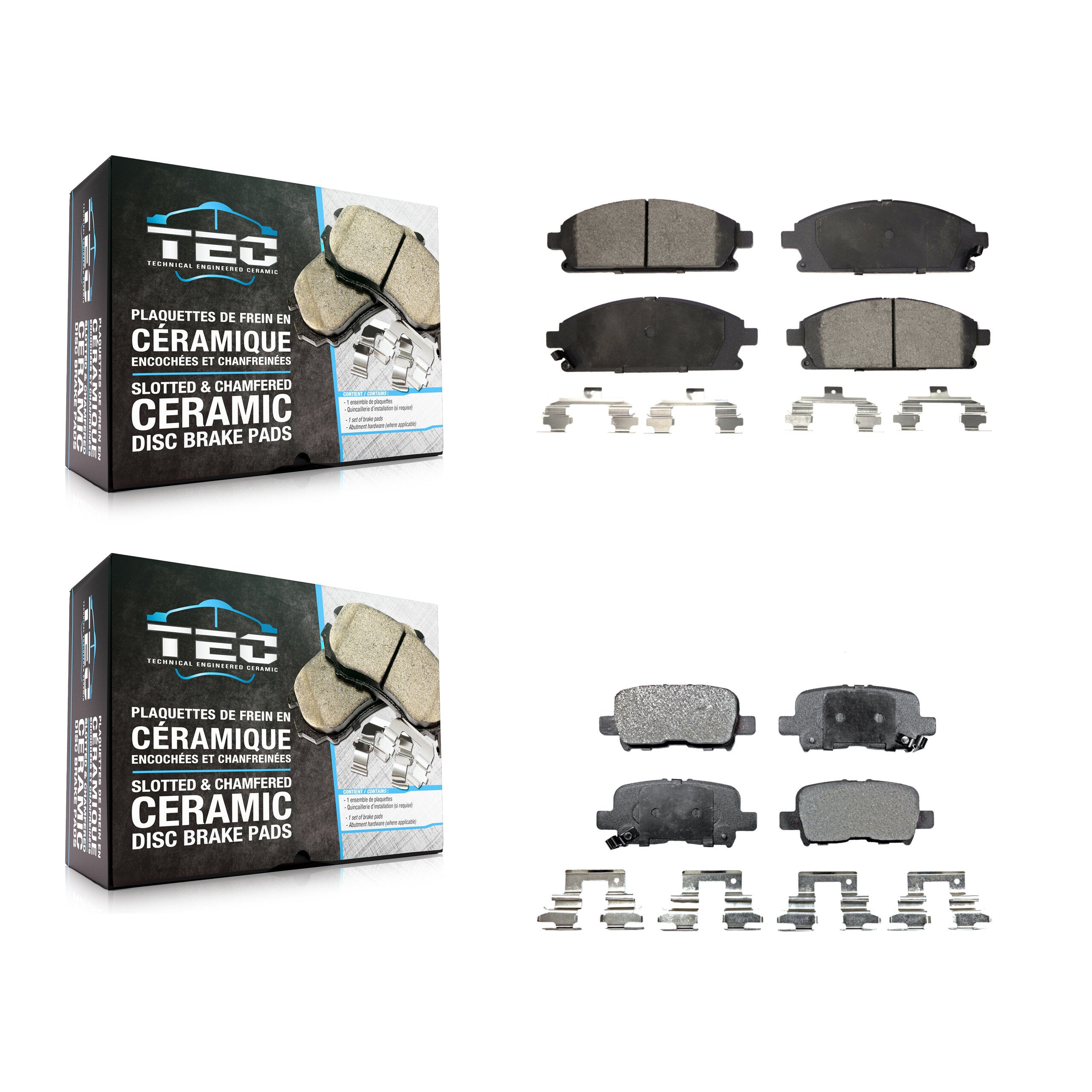 Front Rear Ceramic Brake Pads Kit For 2003-2006 Acura MDX KTC-100434