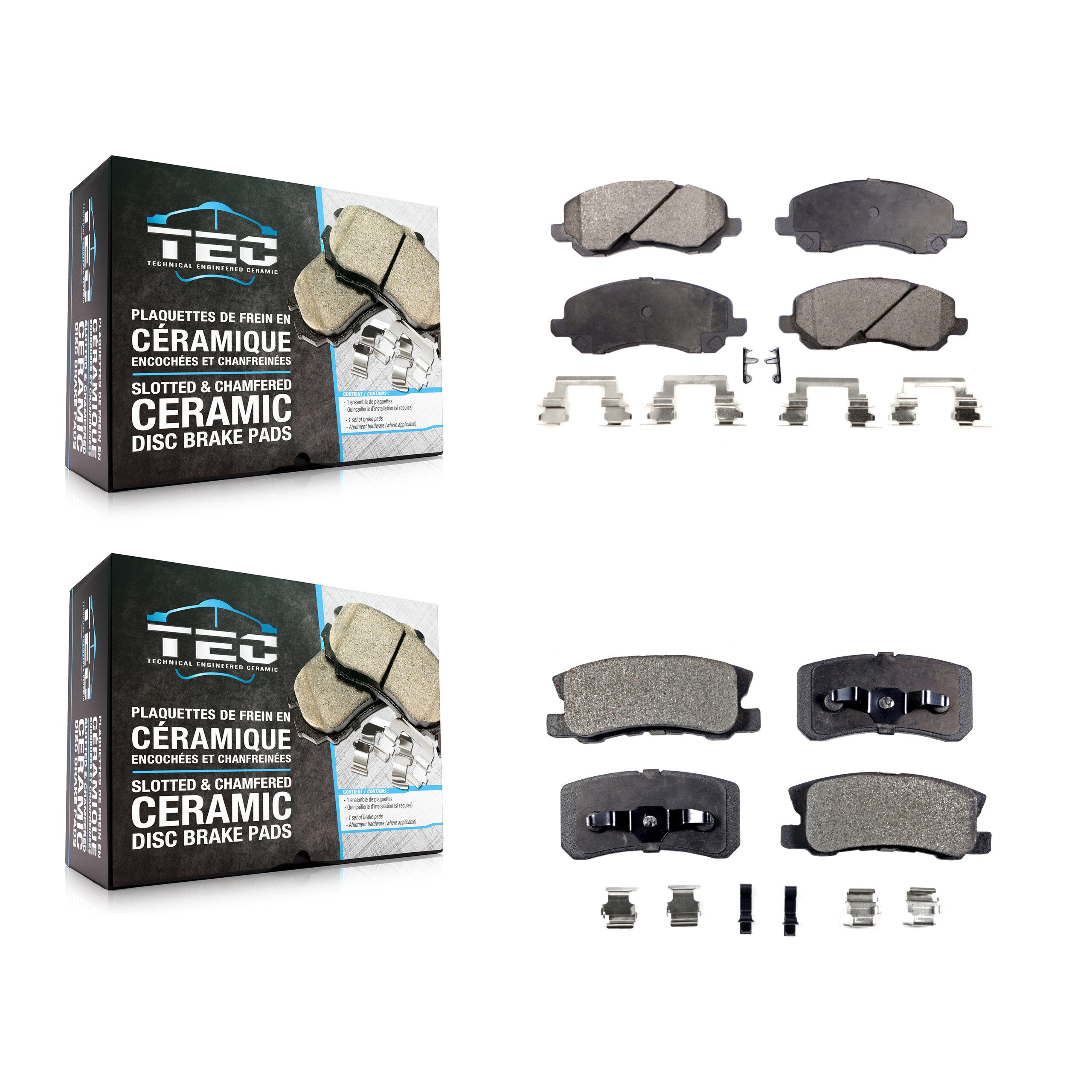 Front Rear Ceramic Brake Pads Kit For Jeep Mitsubishi Patriot Lancer Compass 200