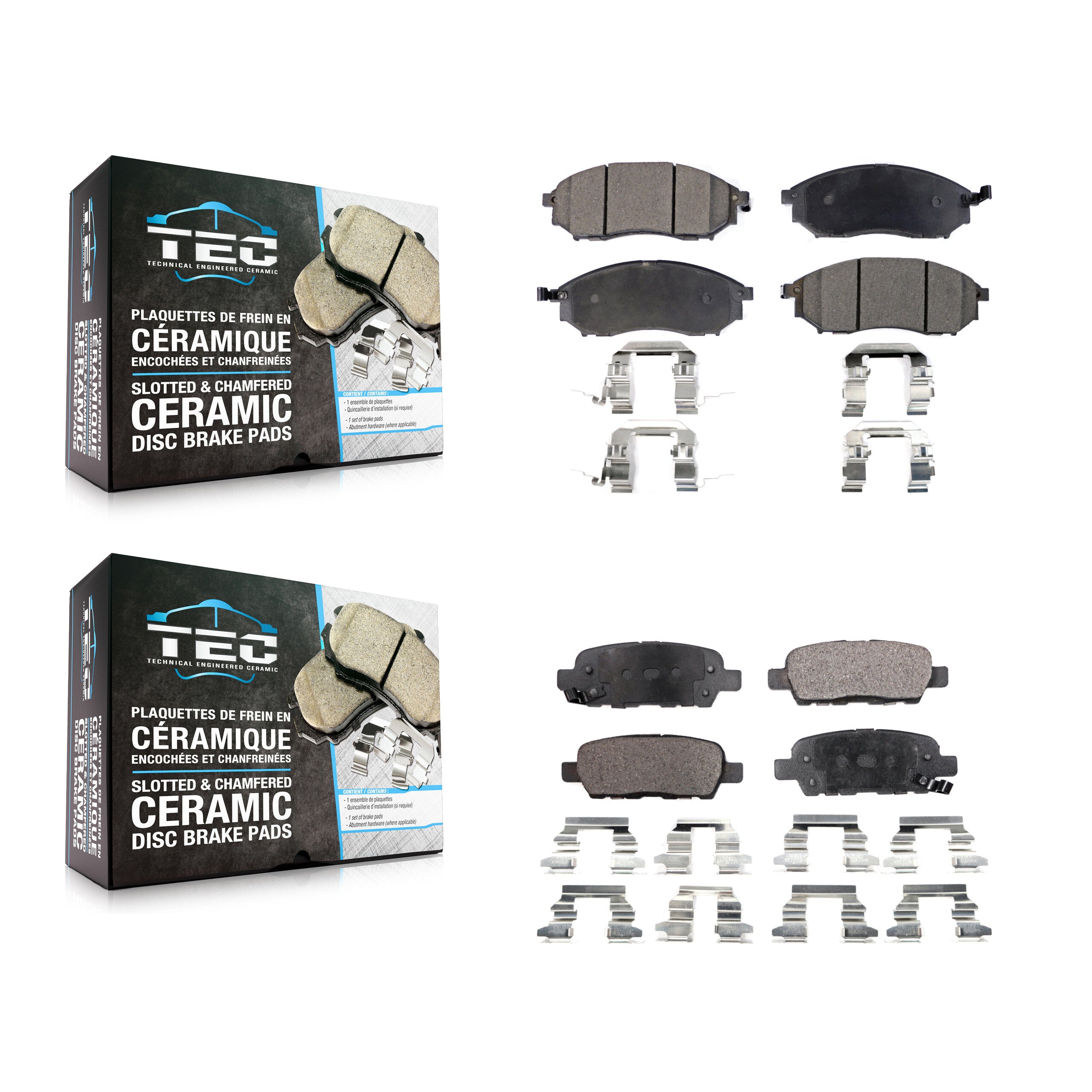 Front Rear Ceramic Brake Pads Kit For INFINITI Nissan Murano G37 G35 EX35 FX35