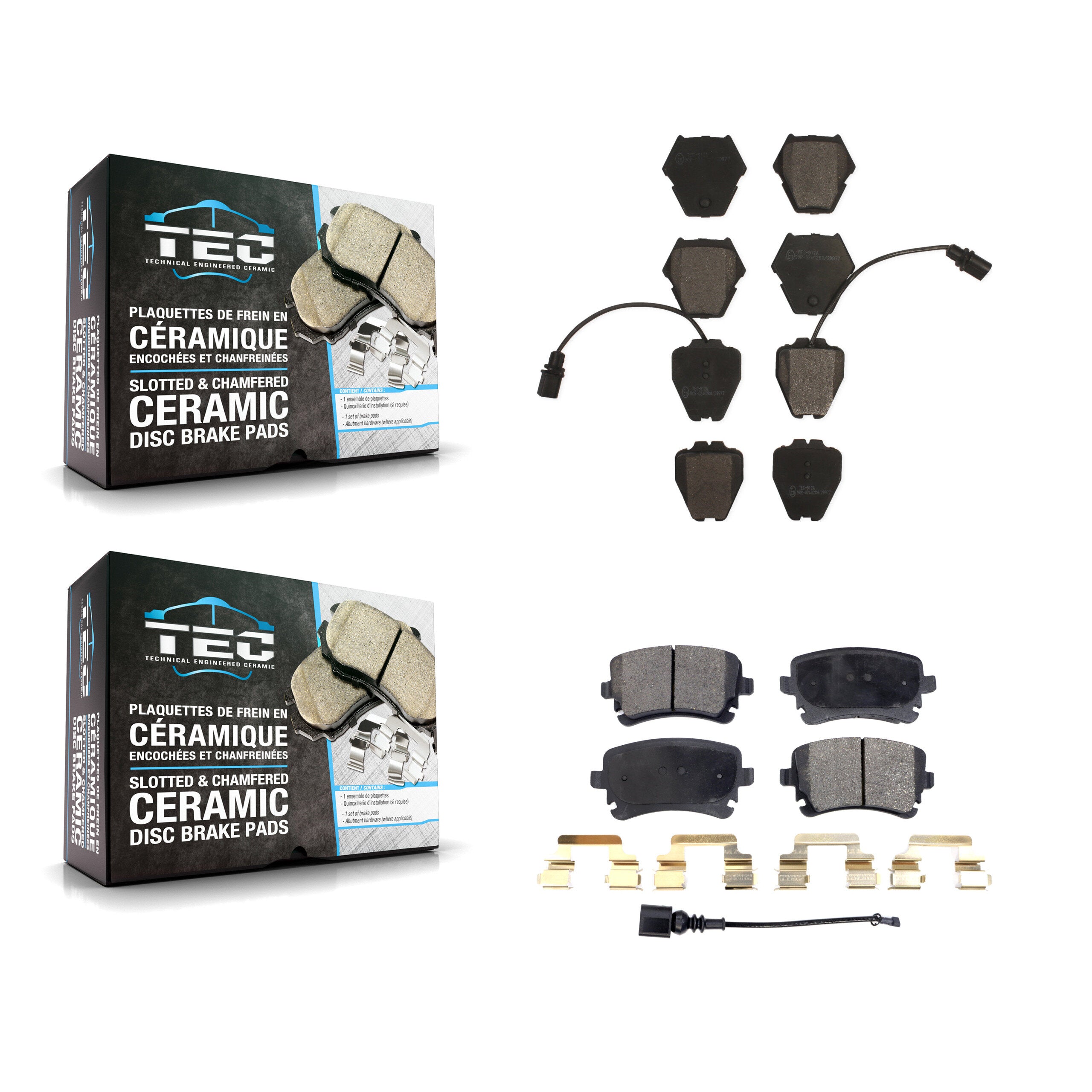 Front Rear Ceramic Brake Pads Kit For Audi RS6 KTC-100465