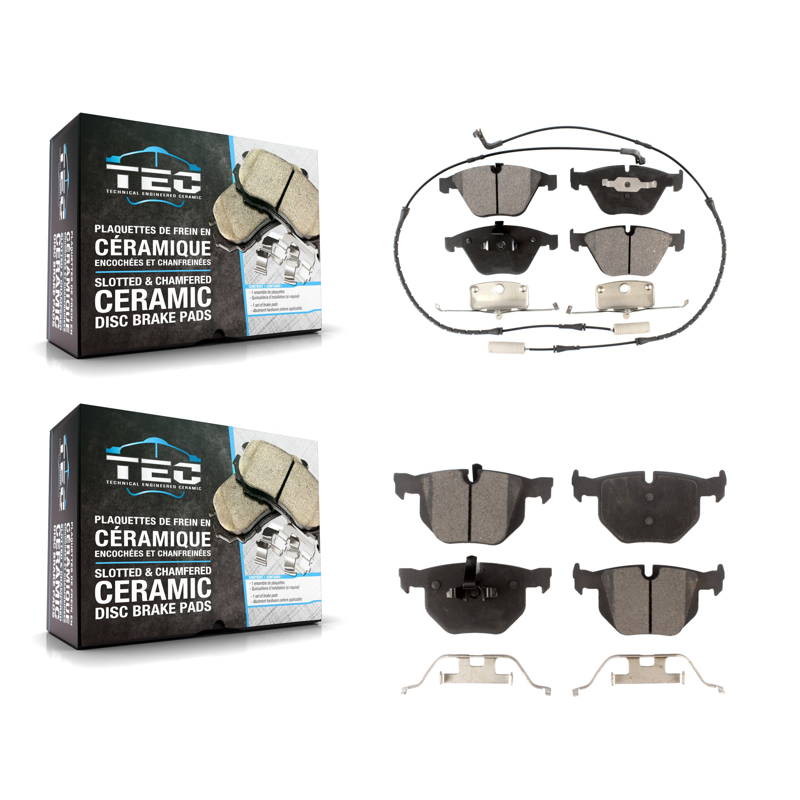 Front Rear Ceramic Brake Pads Kit For BMW 335i xDrive X1 335xi 335is 335d