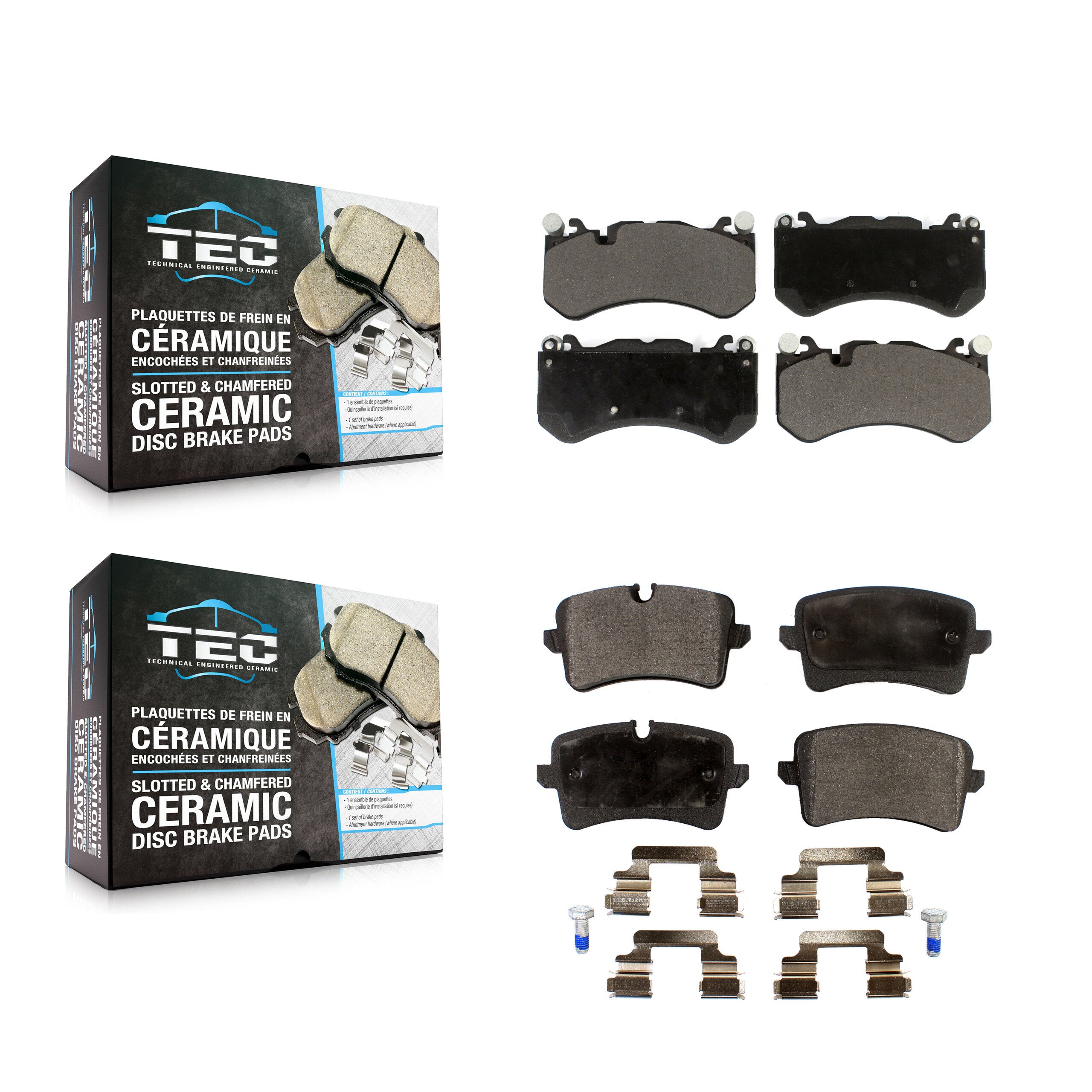 Front Rear Ceramic Brake Pads Kit For Audi RS7 With Cast Iron Disc KTC-100512