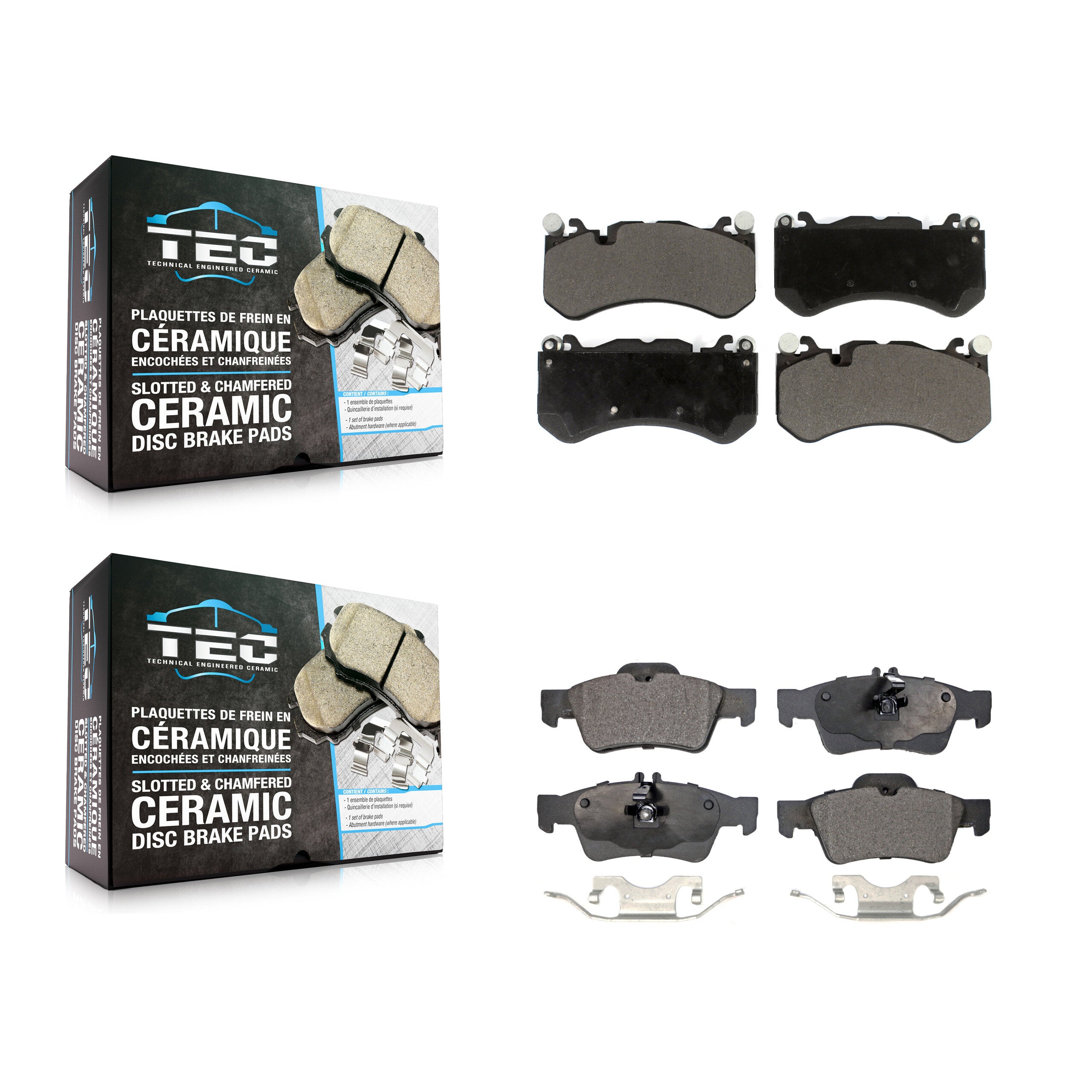 Front Rear Ceramic Brake Pads Kit For Mercedes-Benz SL63 AMG E63 SL65 KTC-100513