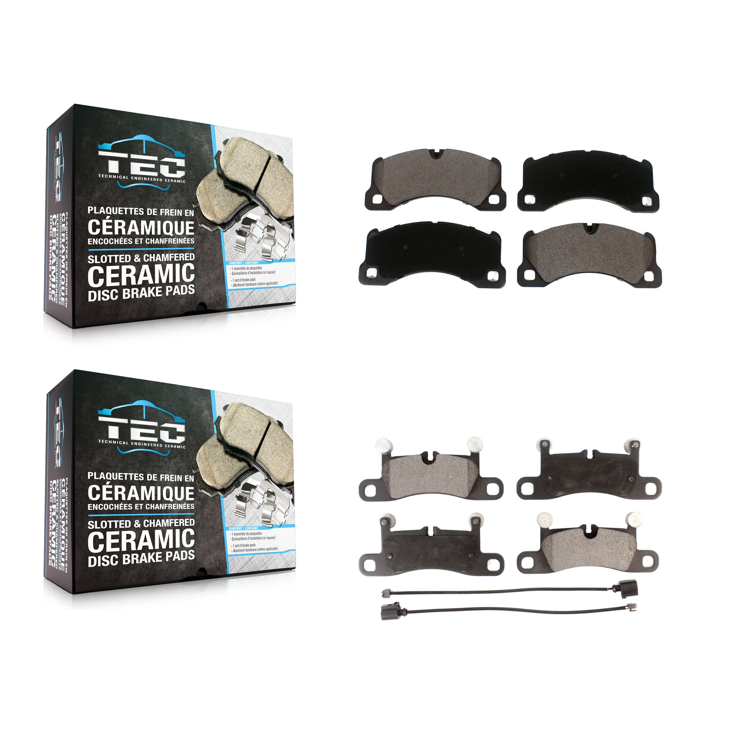 Front Rear Ceramic Brake Pads Kit For Volkswagen Touareg Porsche Cayenne