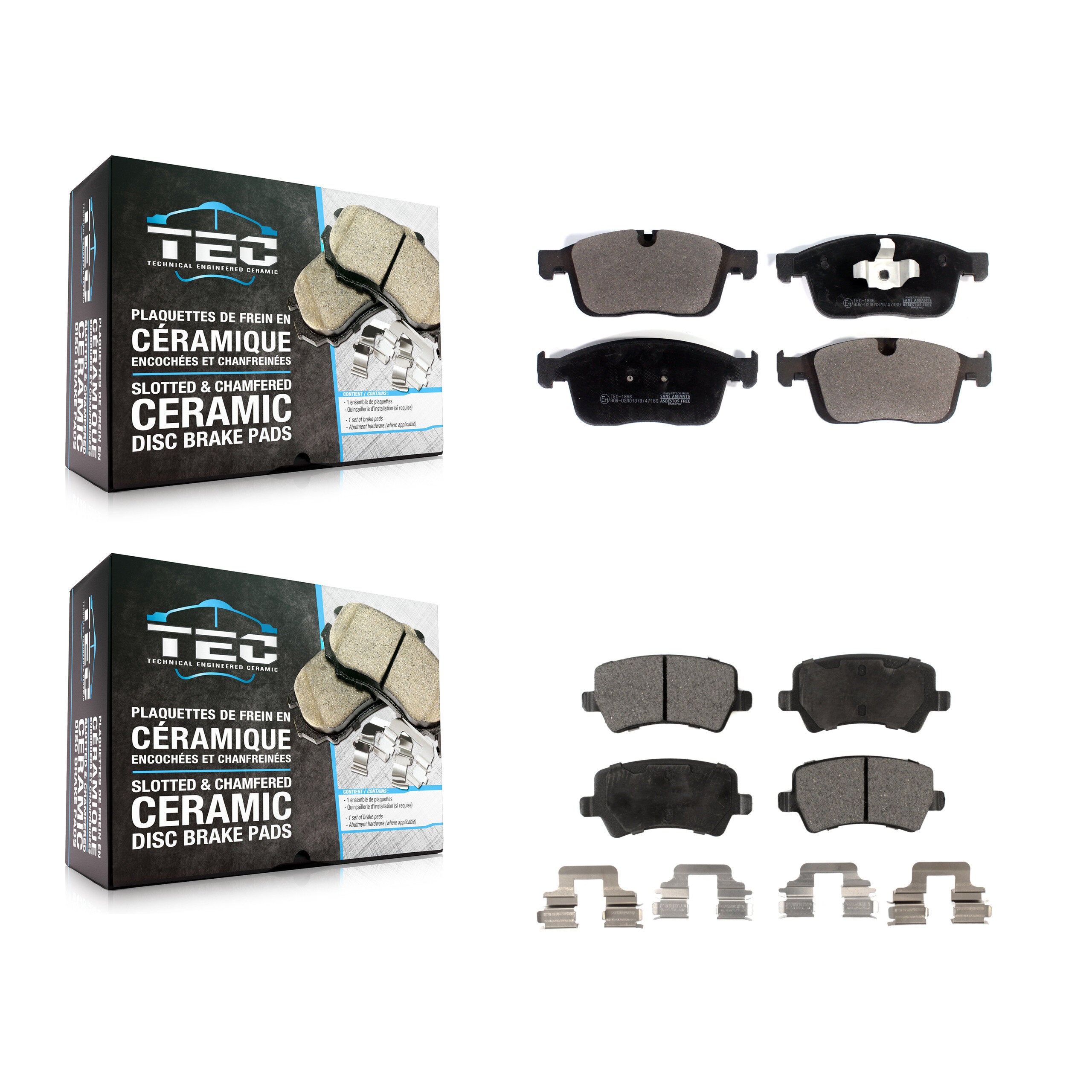 Front Rear Ceramic Brake Pads Kit For Volvo XC60 KTC-100538