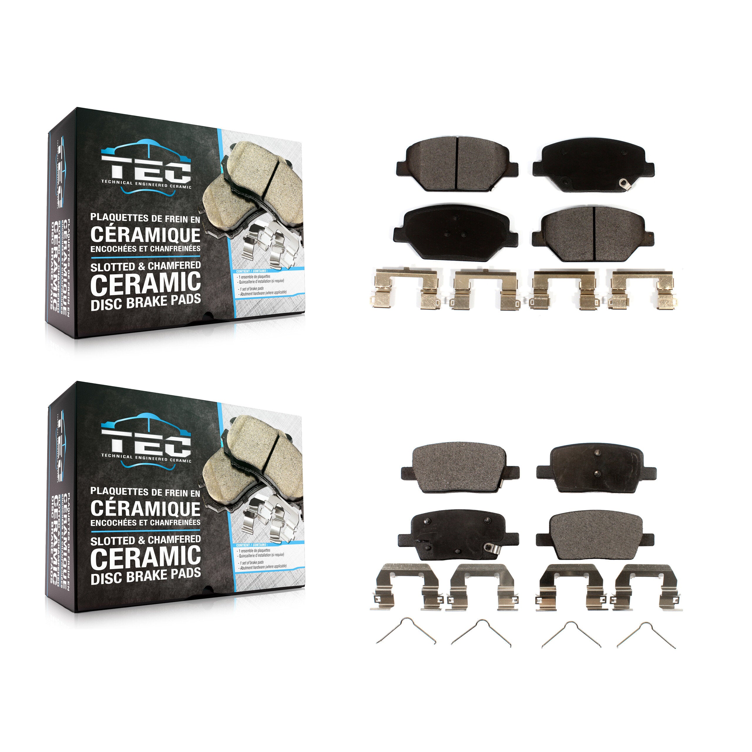 Front Rear Ceramic Brake Pads Kit For Chevrolet Camaro Without Brembo Calipers