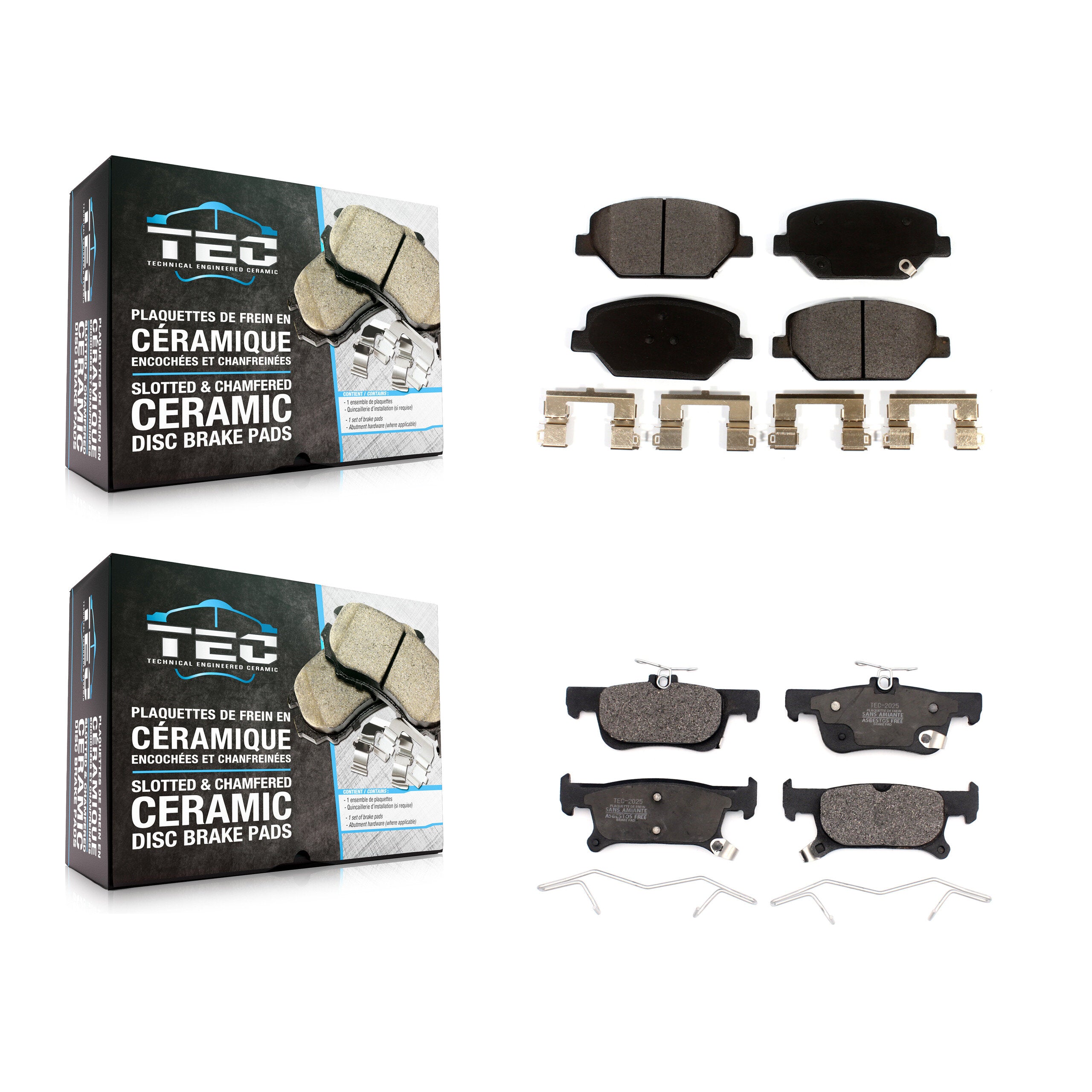 Front Rear Ceramic Brake Pads Kit For Buick Envision KTC-100542