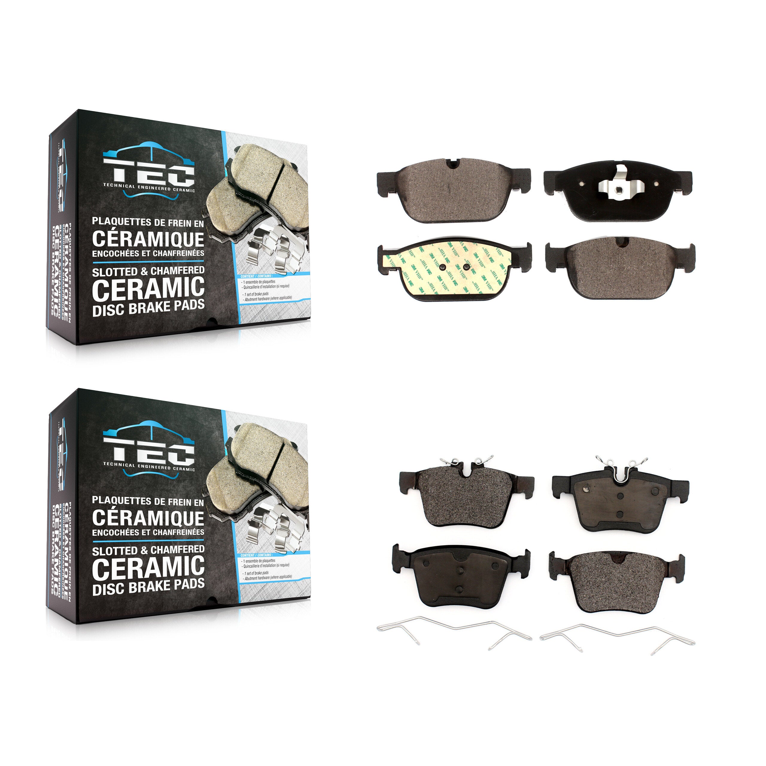 Front Rear Ceramic Brake Pads Kit For Volvo XC90 XC40 Recharge C40 Polestar 2