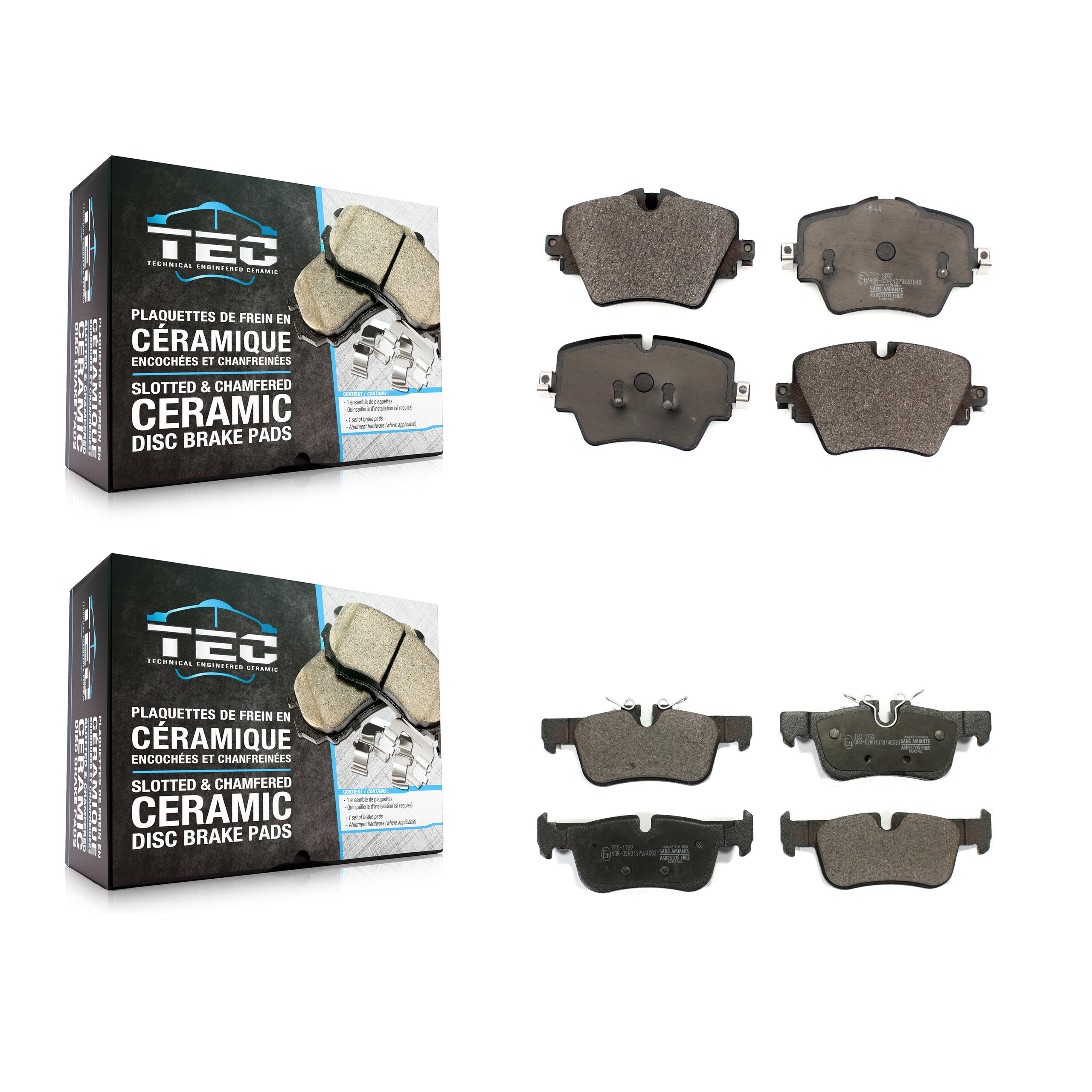Front Rear Ceramic Brake Pads Kit For BMW X1 Mini Cooper Countryman X2 Clubman
