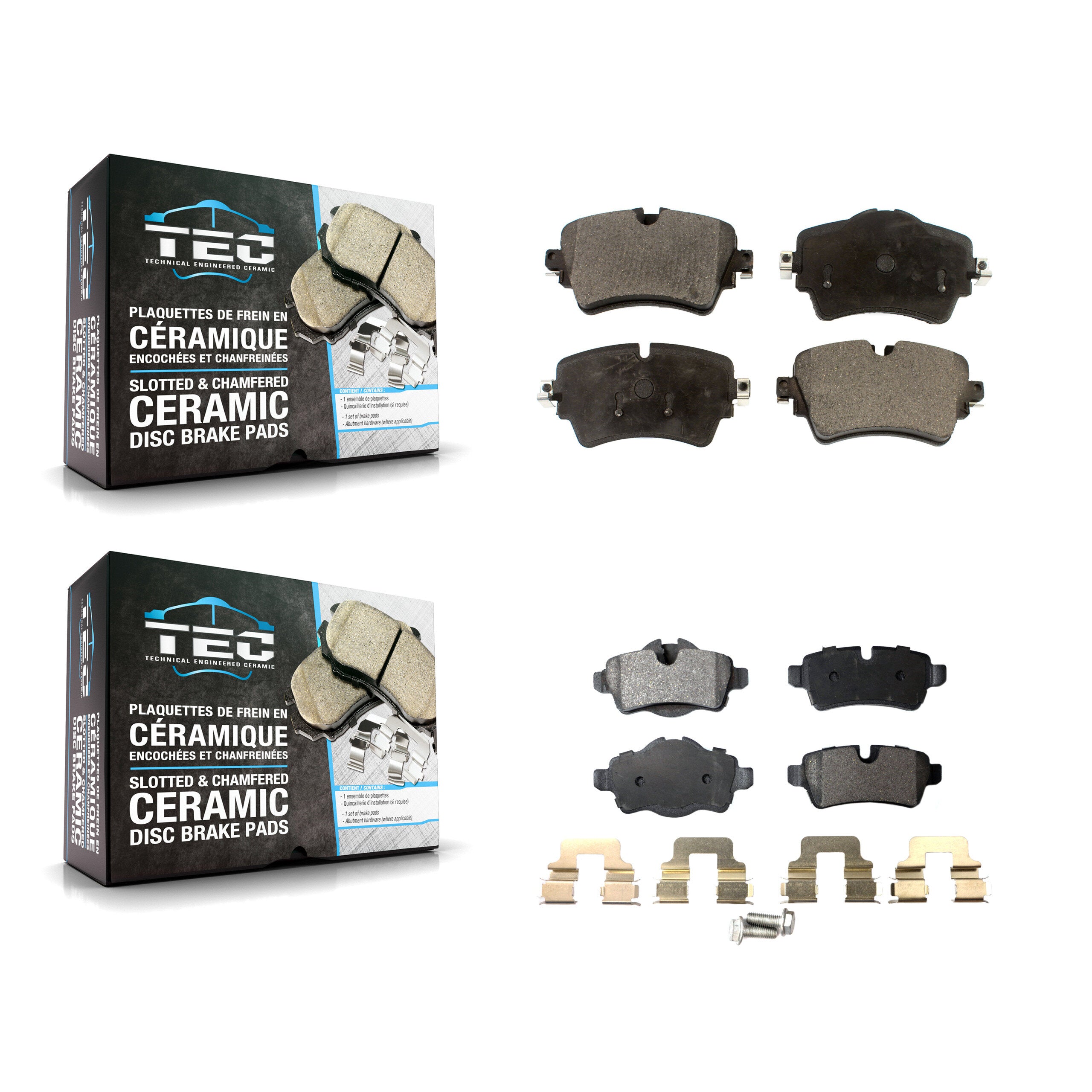 Front Rear Ceramic Brake Pads Kit For 2015 Mini Cooper 1.6L KTC-100568