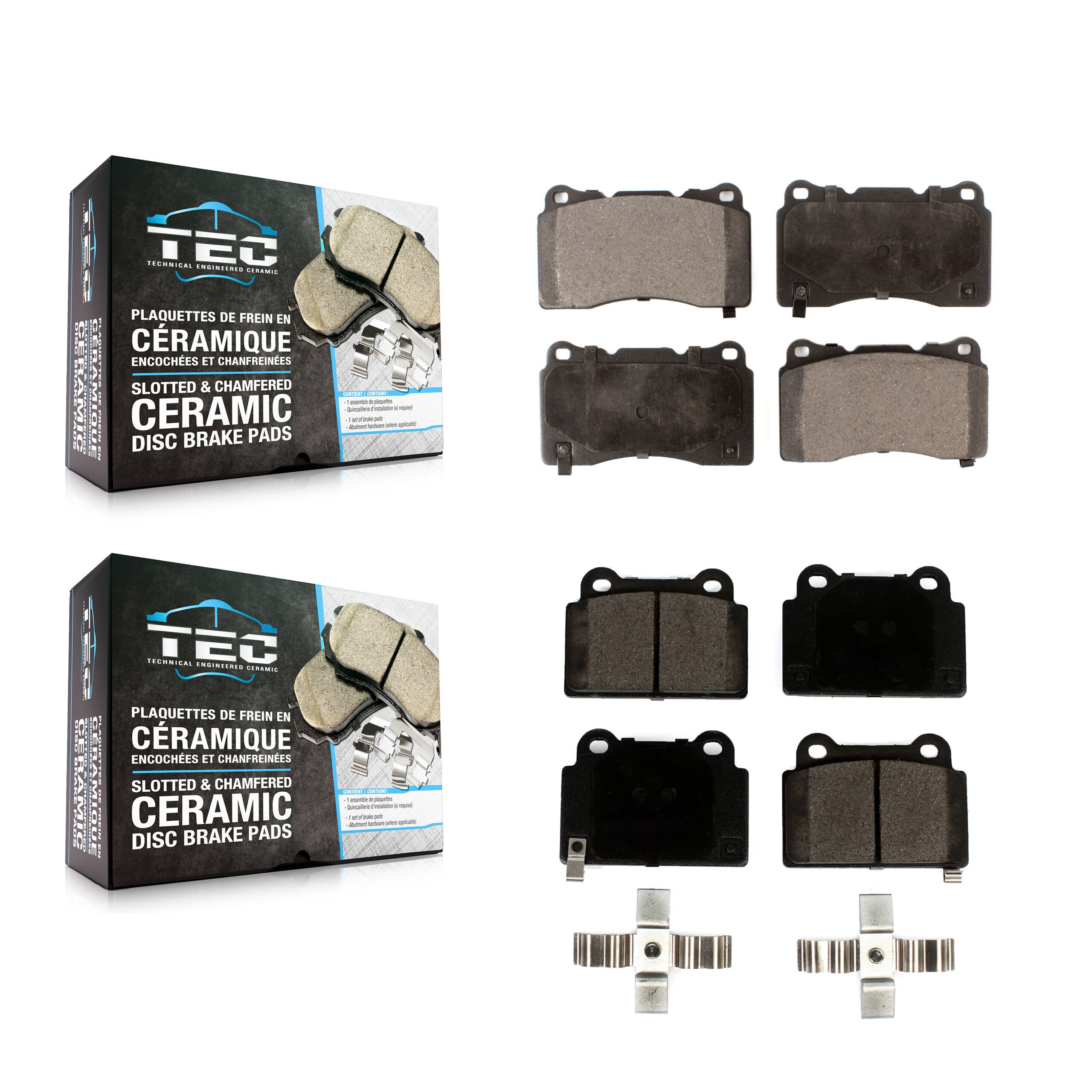 Front Rear Ceramic Brake Pads Kit For Mitsubishi Lancer KTC-100572