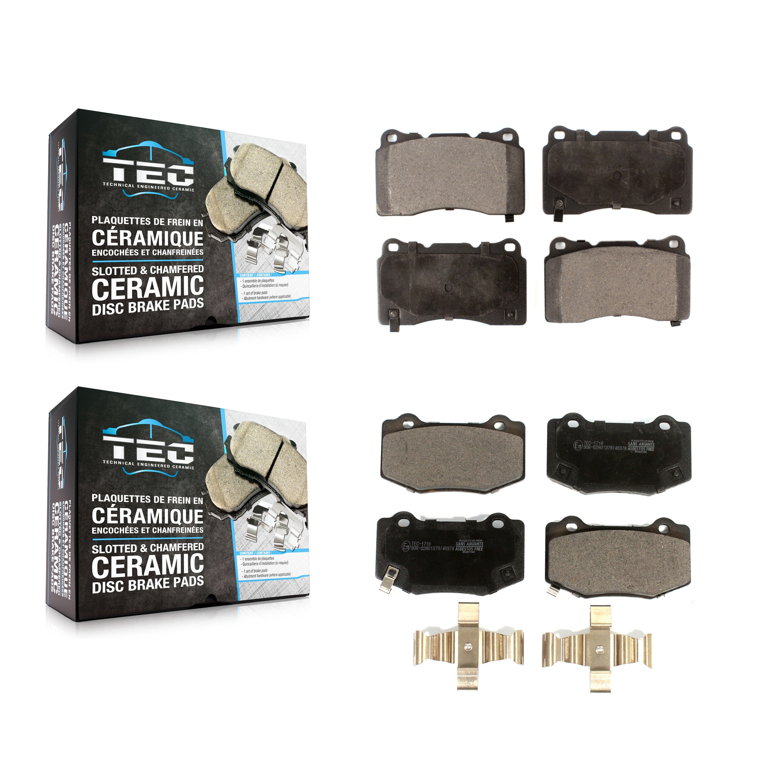 Front Rear Ceramic Brake Pads Kit For Chevrolet Corvette Stingray KTC-100573